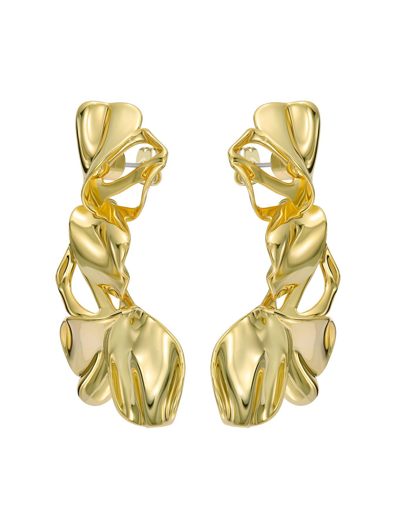 Image 3 of 6 of Ted Baker LEIGHANNA: Abstract Leaf Drop Earrings