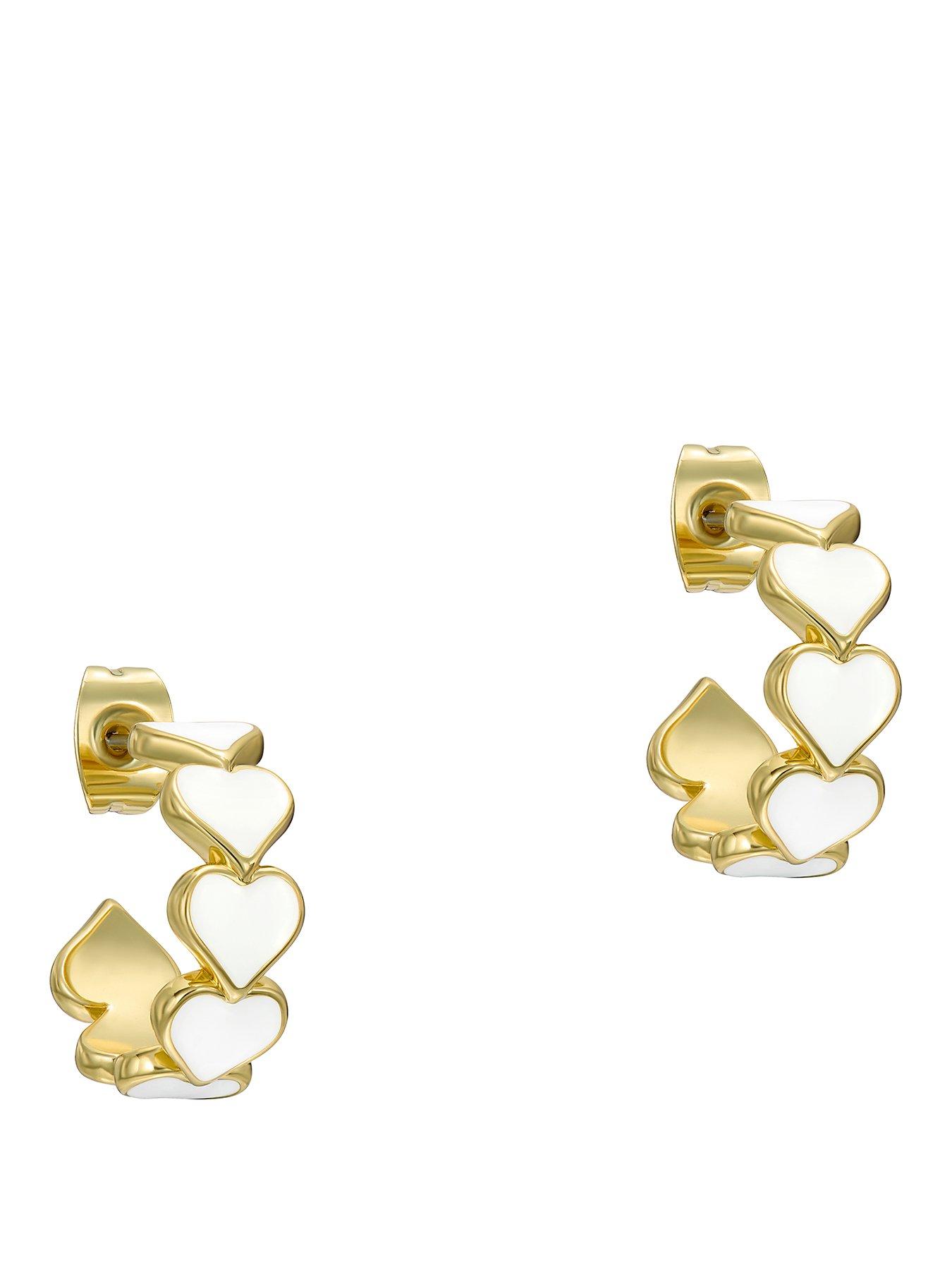 Ted Baker HANNAH: Enamel Heart Hoop Earrings, Multi, Women