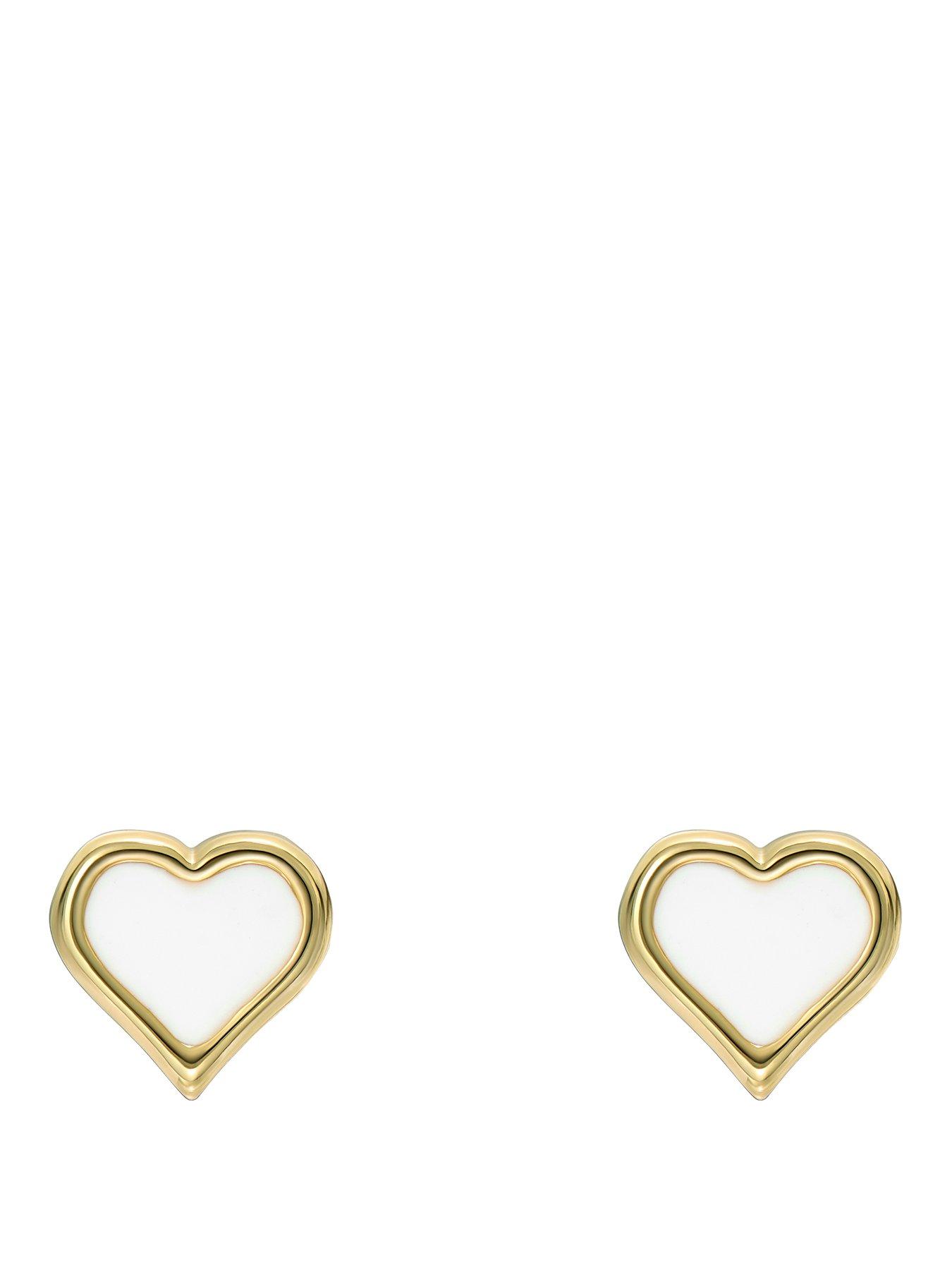 Image 1 of 7 of Ted Baker HAILEY: Enamel Heart Stud Earrings