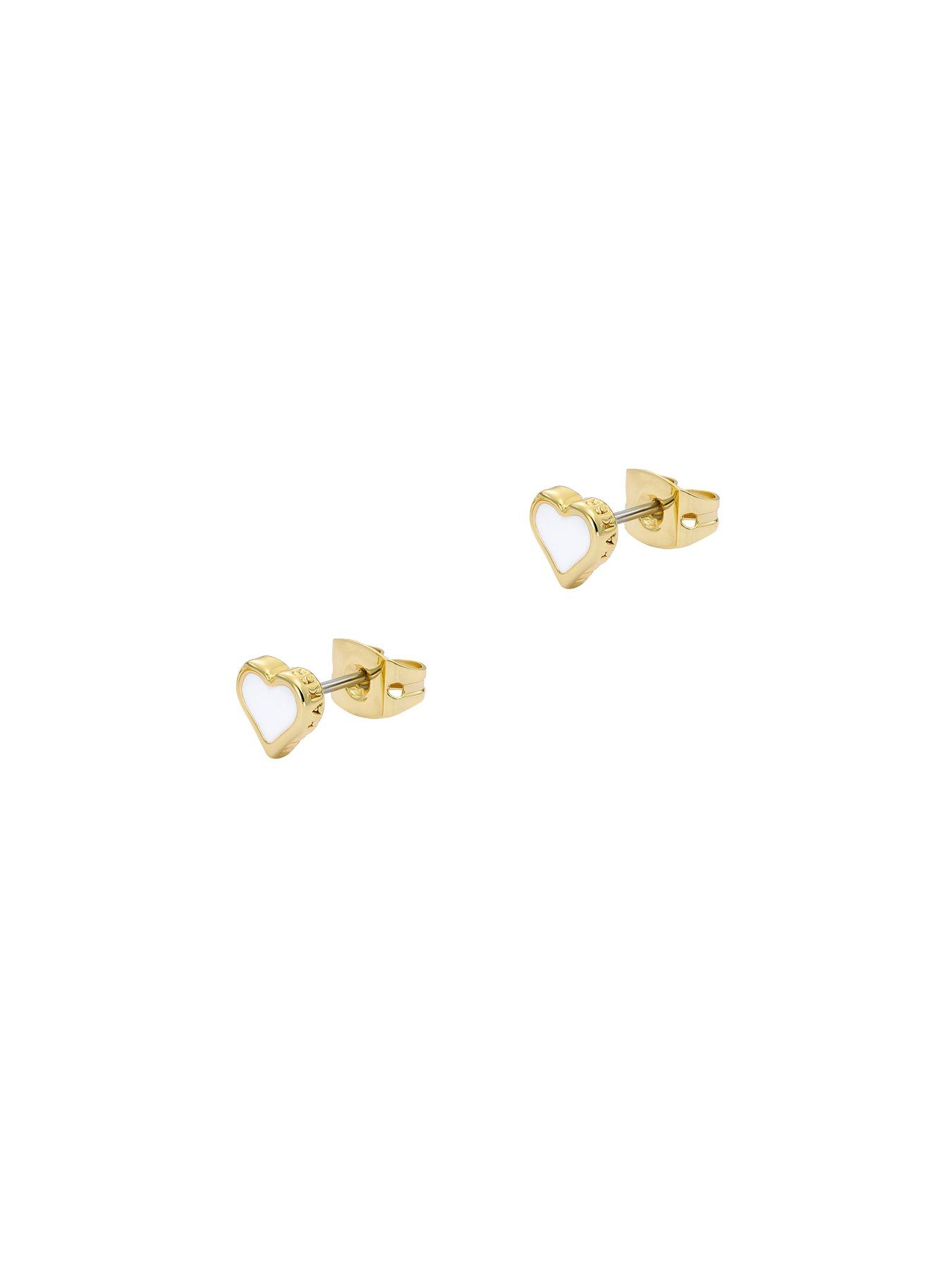 Image 2 of 7 of Ted Baker HAILEY: Enamel Heart Stud Earrings