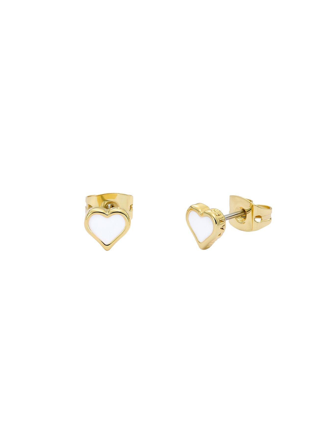 Image 3 of 7 of Ted Baker HAILEY: Enamel Heart Stud Earrings