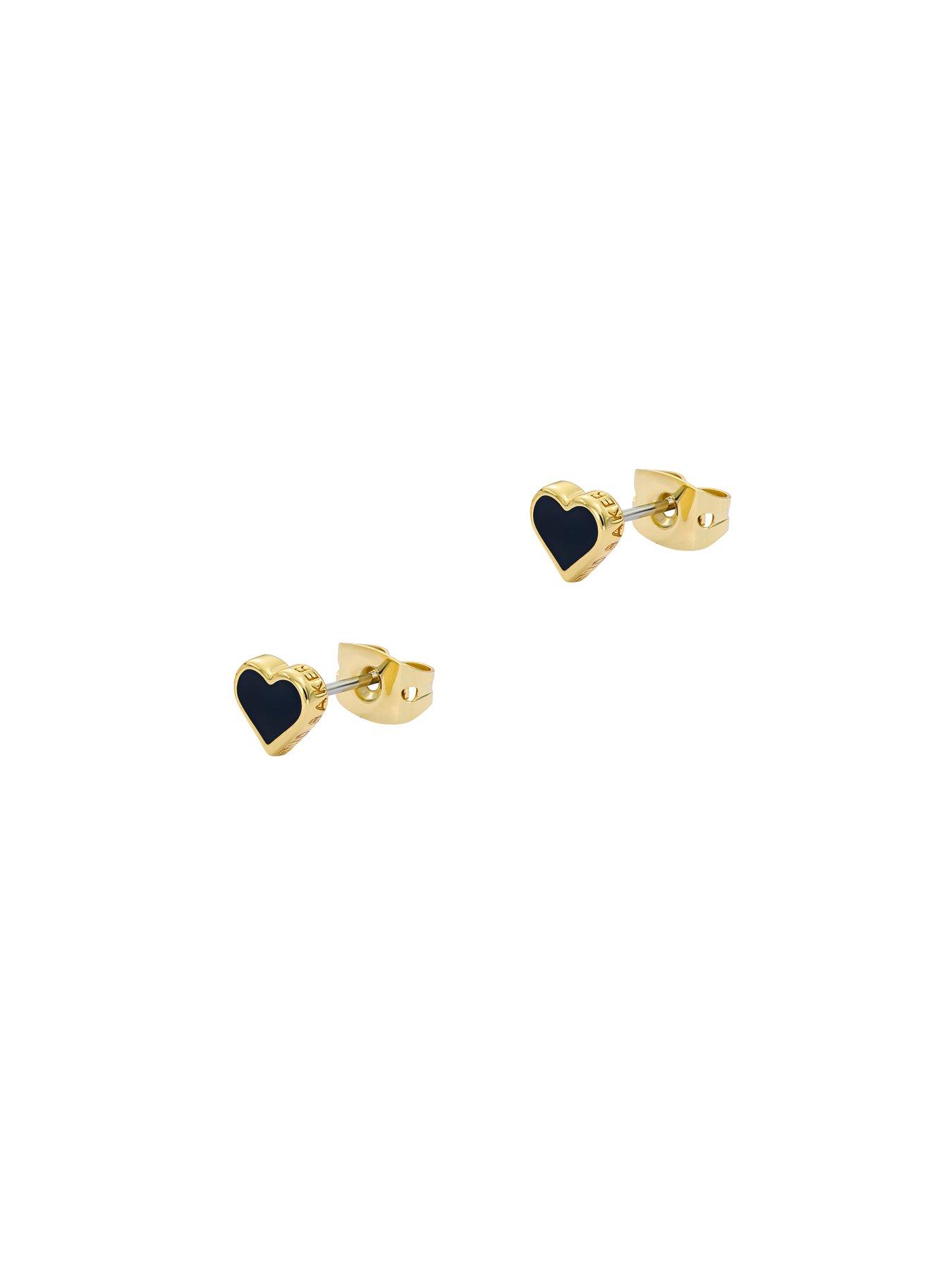 Image 3 of 7 of Ted Baker HAILEY: Enamel Heart Stud Earrings