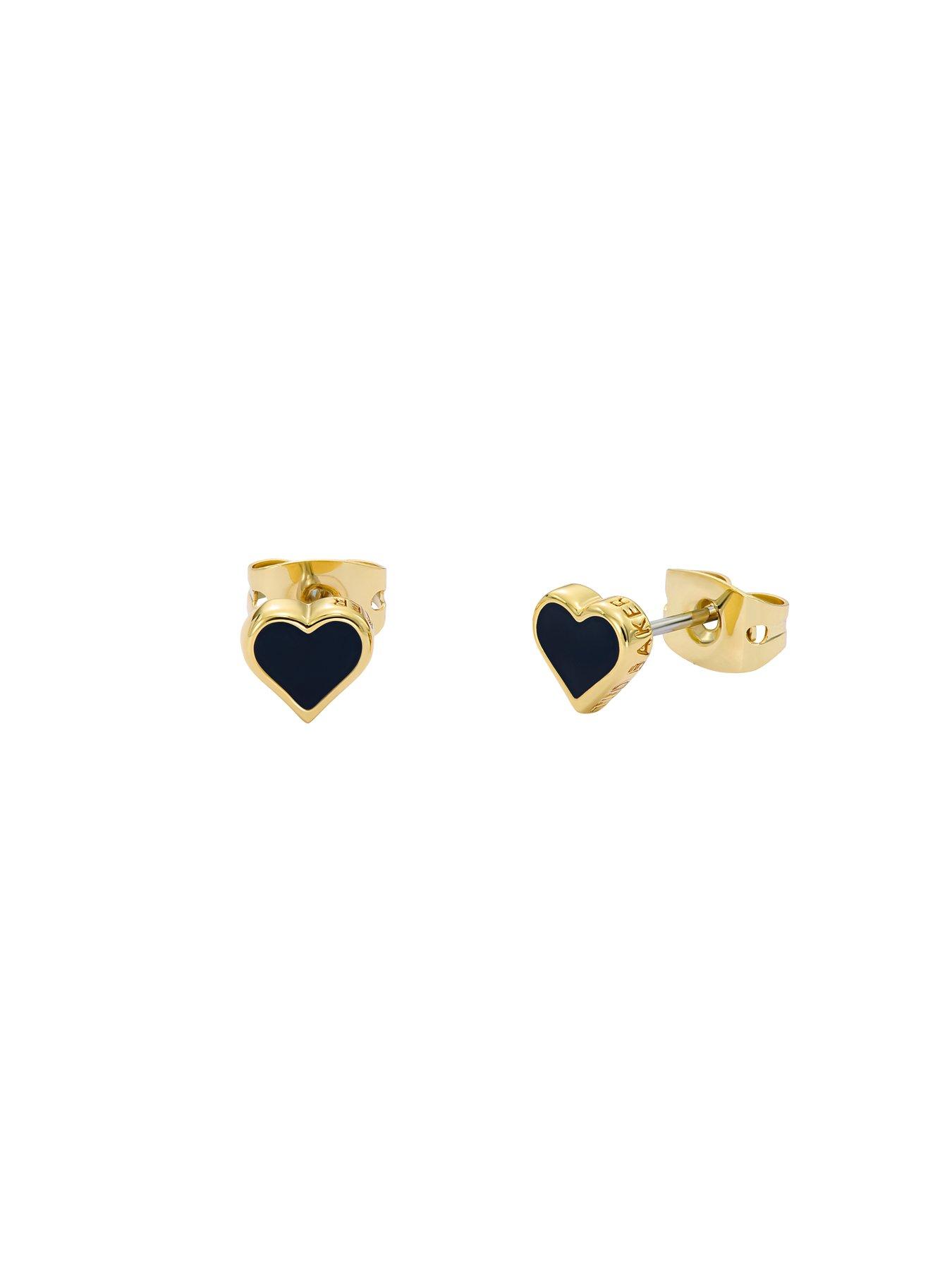 Image 4 of 7 of Ted Baker HAILEY: Enamel Heart Stud Earrings