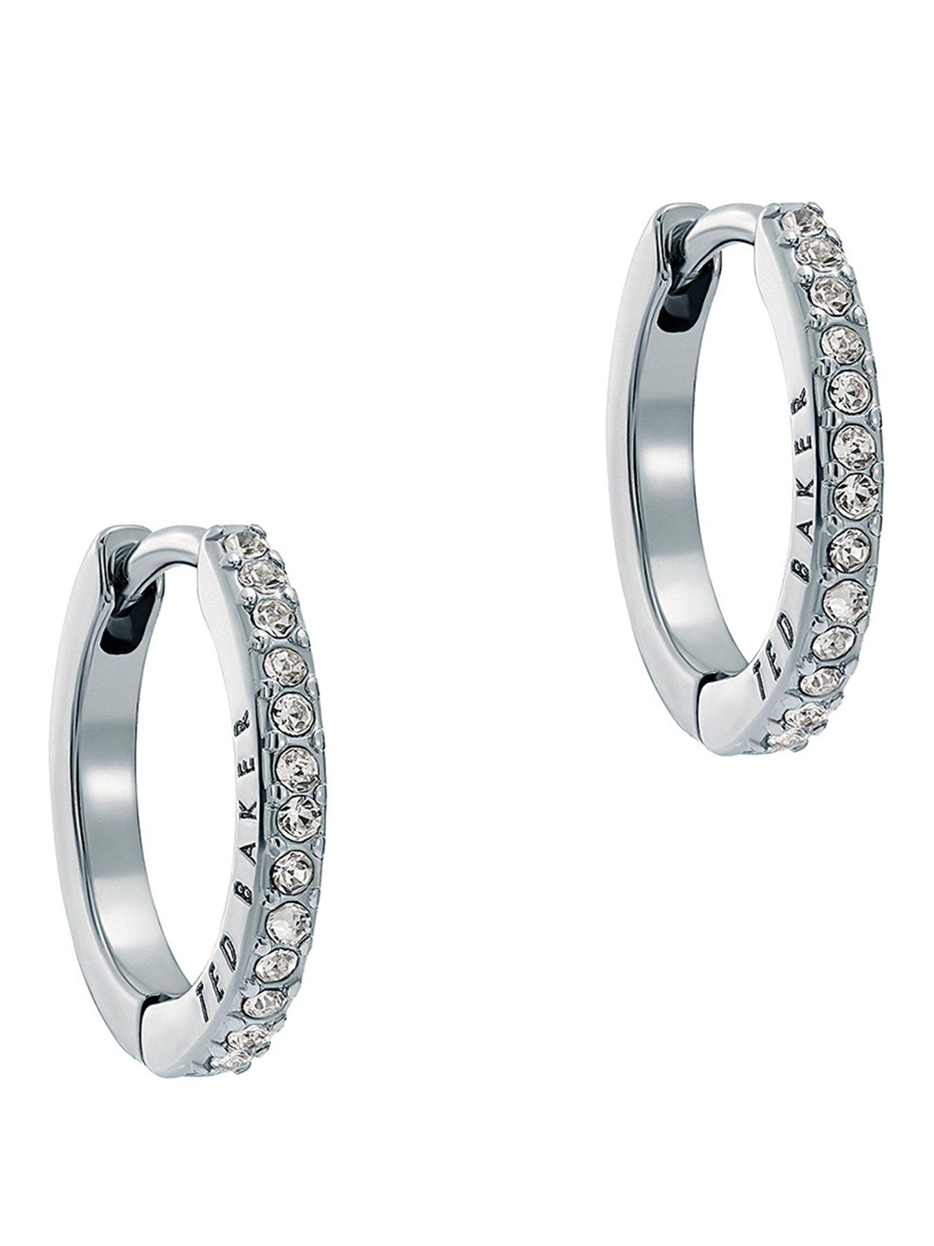 Ted Baker Heplie: Crystal Hoop Earrings (14Mm)
