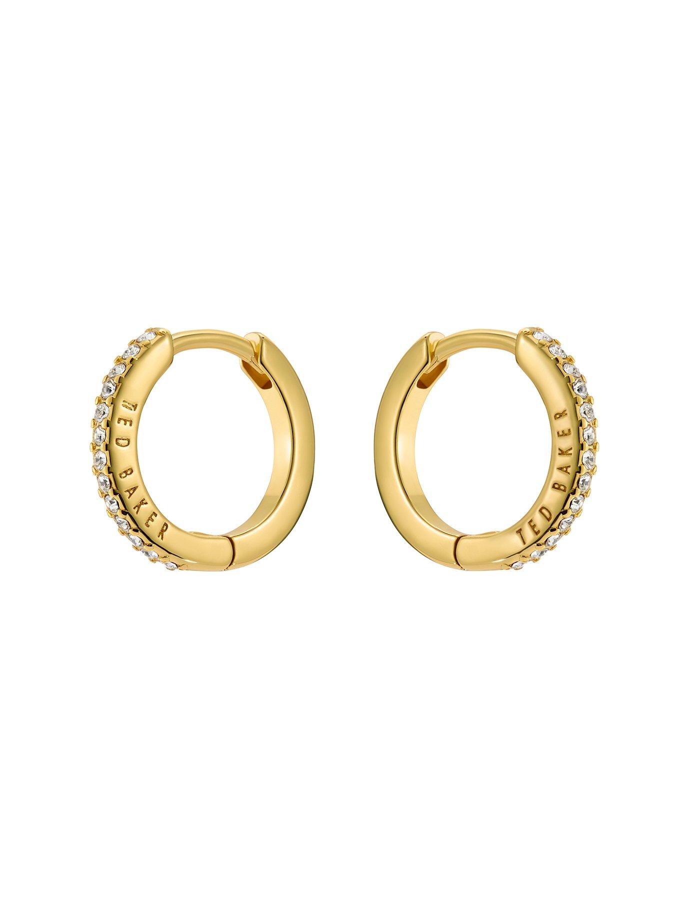 Image 2 of 7 of Ted Baker HEPLIE: Crystal Hoop Earrings (14mm)