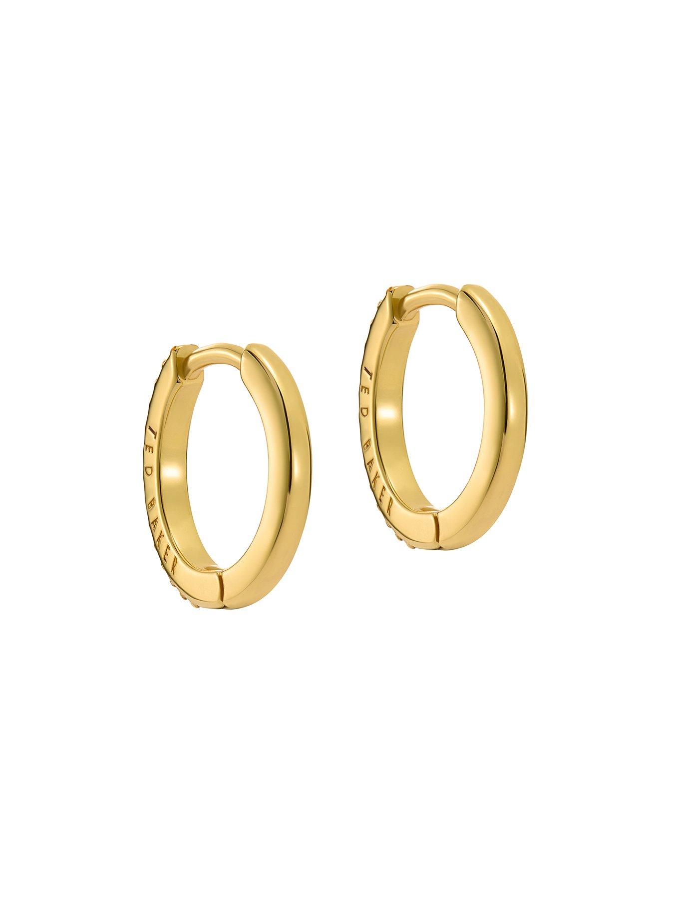 Image 3 of 7 of Ted Baker HEPLIE: Crystal Hoop Earrings (14mm)