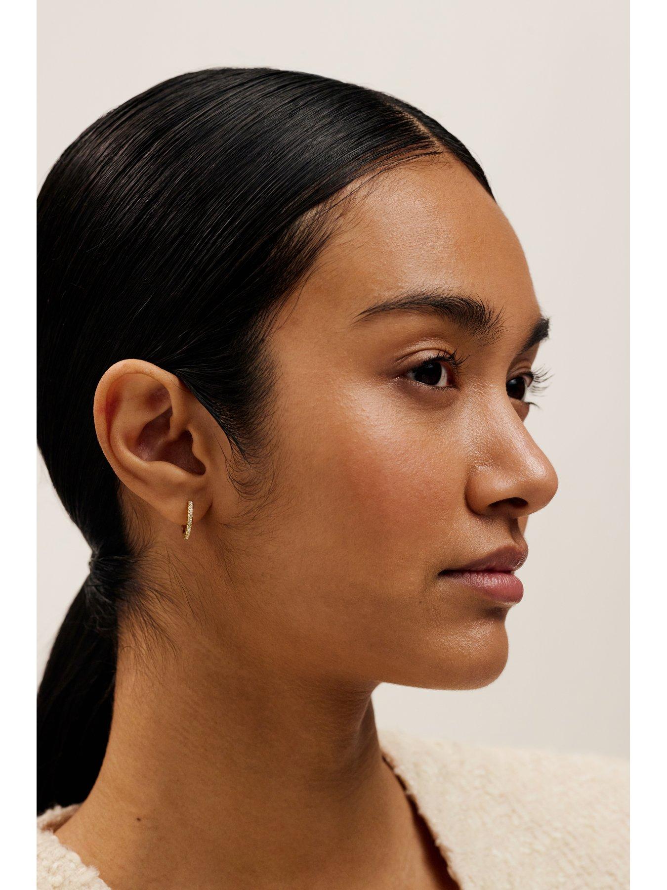 Image 5 of 7 of Ted Baker HEPLIE: Crystal Hoop Earrings (14mm)