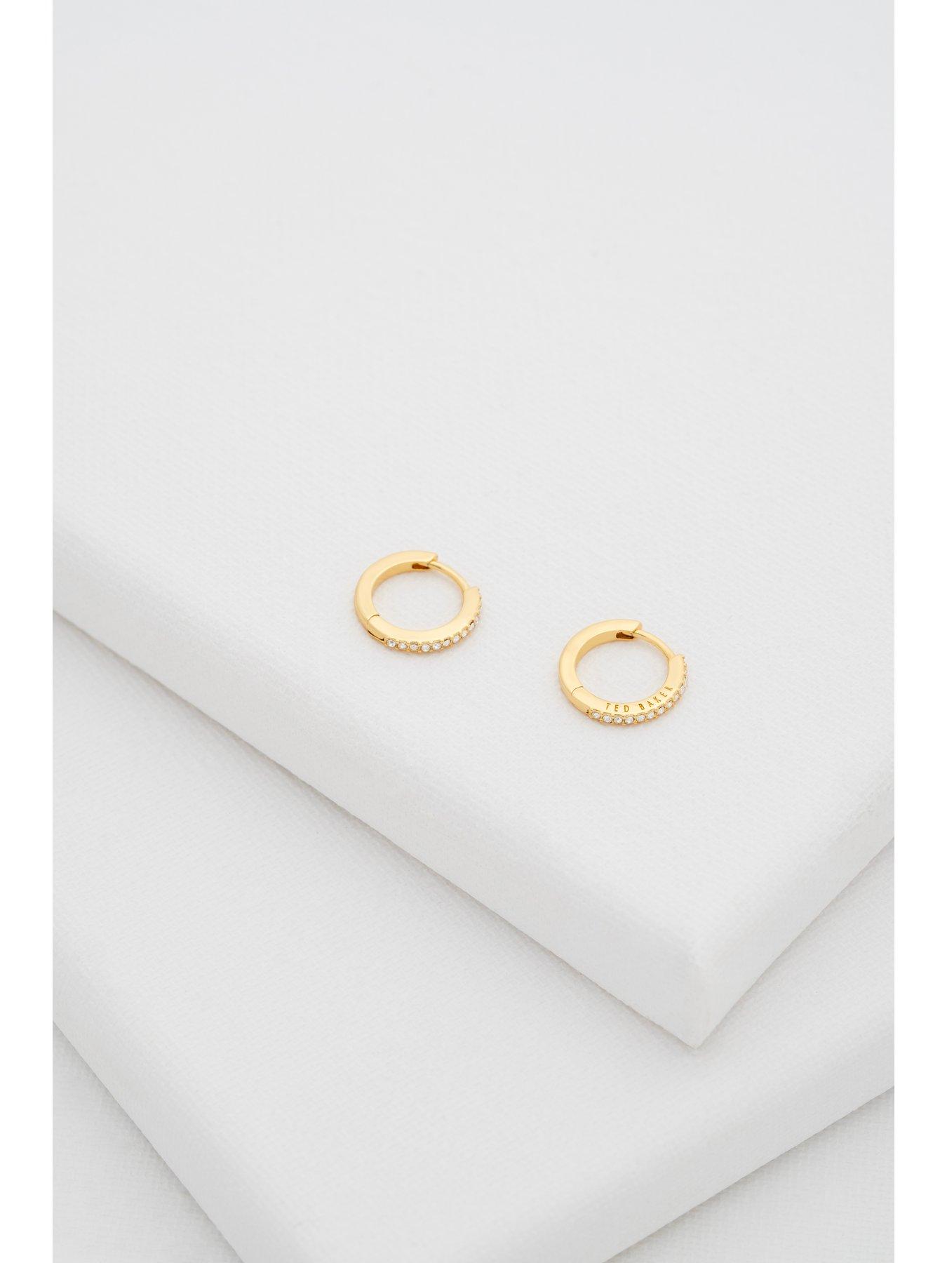 Image 6 of 7 of Ted Baker HEPLIE: Crystal Hoop Earrings (14mm)