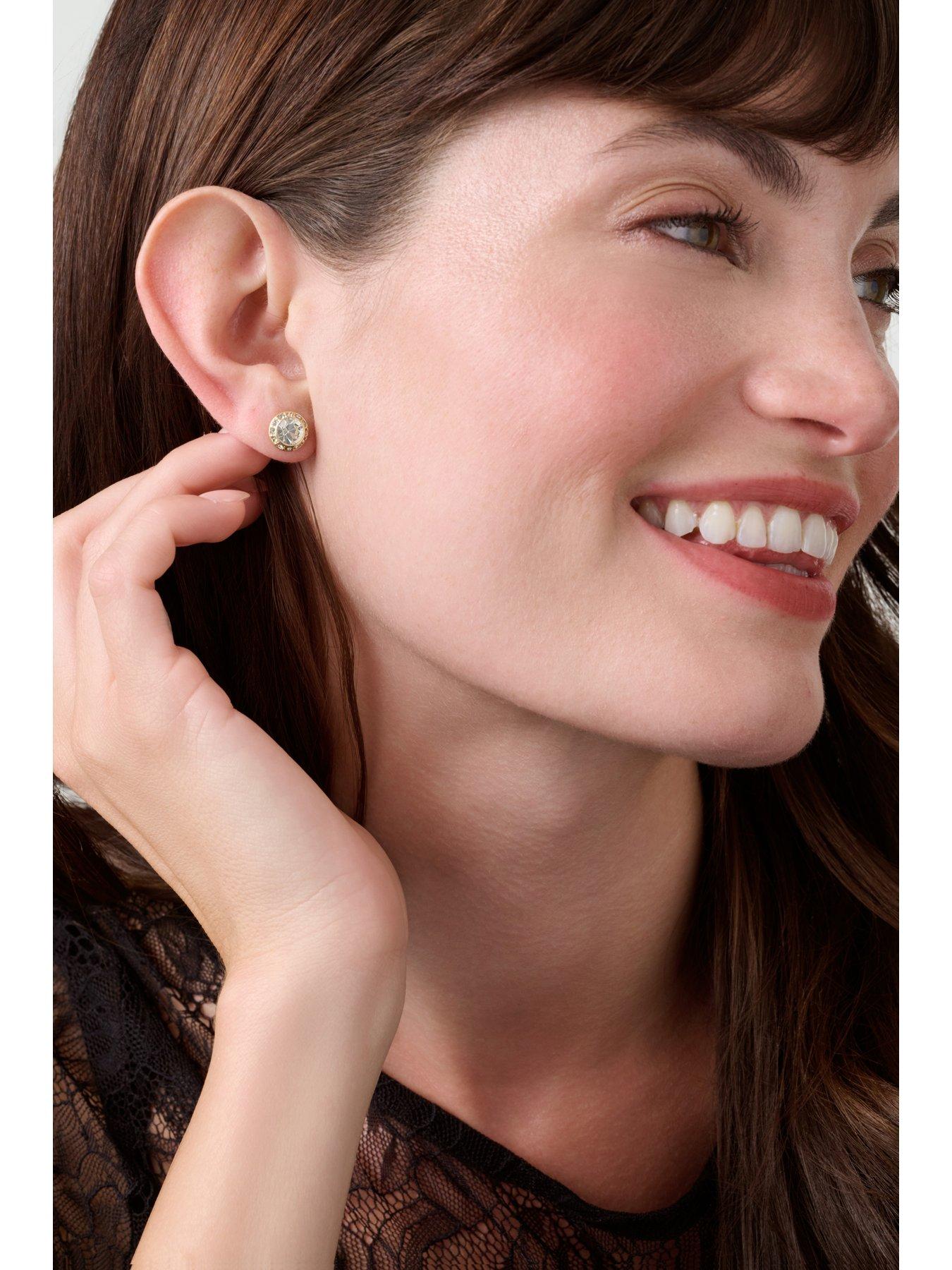 Image 3 of 5 of Ted Baker SOLETIA: Solitaire Sparkle Crystal Stud Earrings