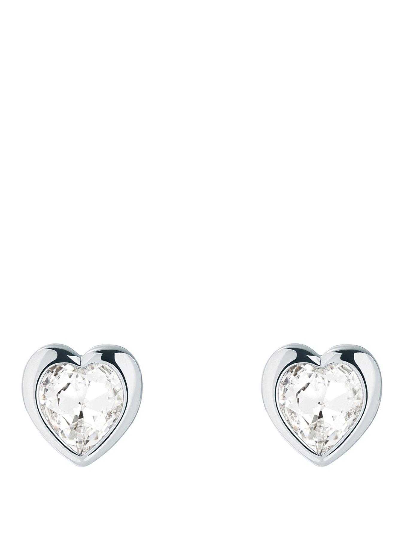 Image 1 of 6 of Ted Baker HAN: Crystal Heart Stud Earrings