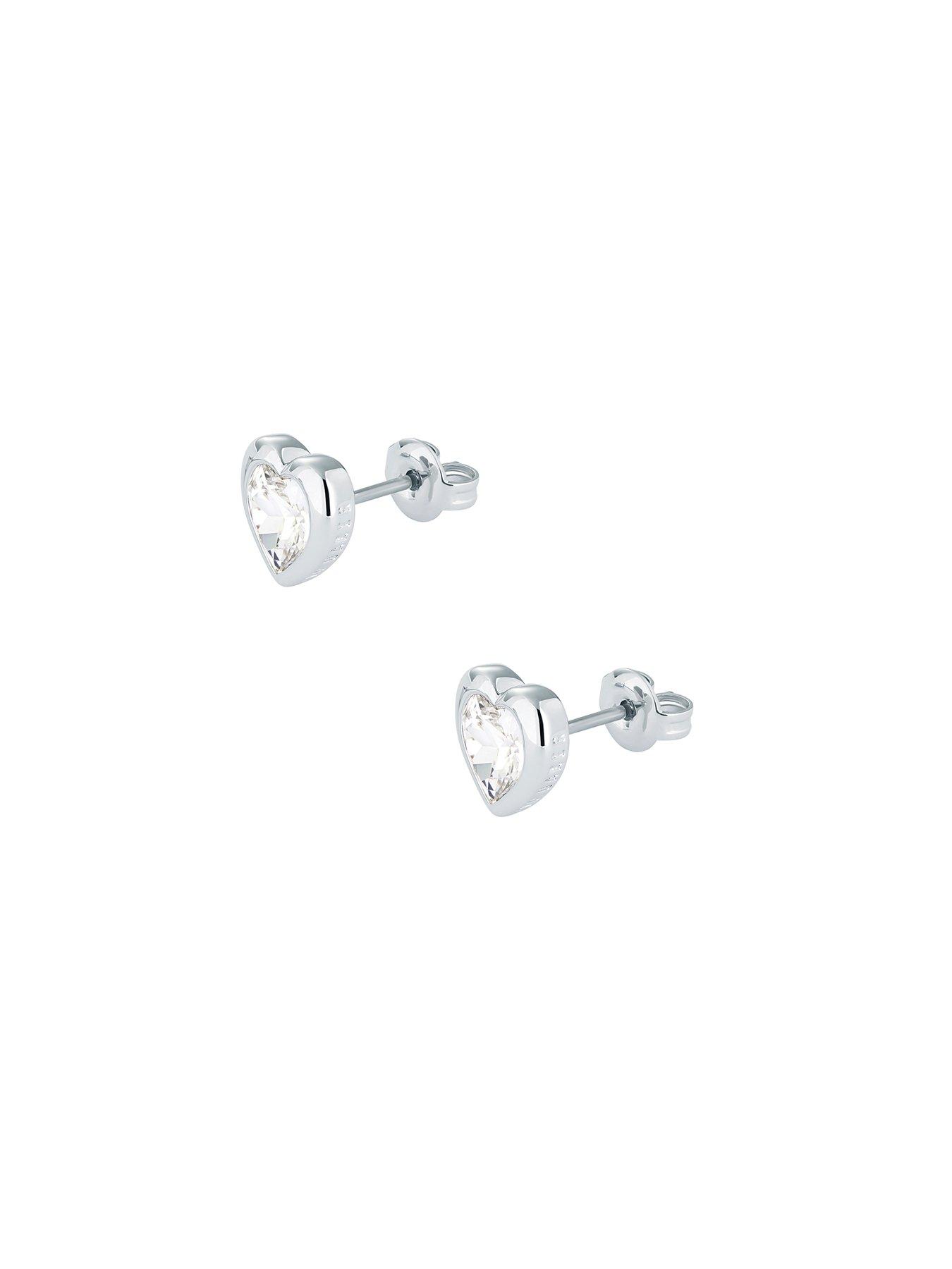 Image 3 of 6 of Ted Baker HAN: Crystal Heart Stud Earrings
