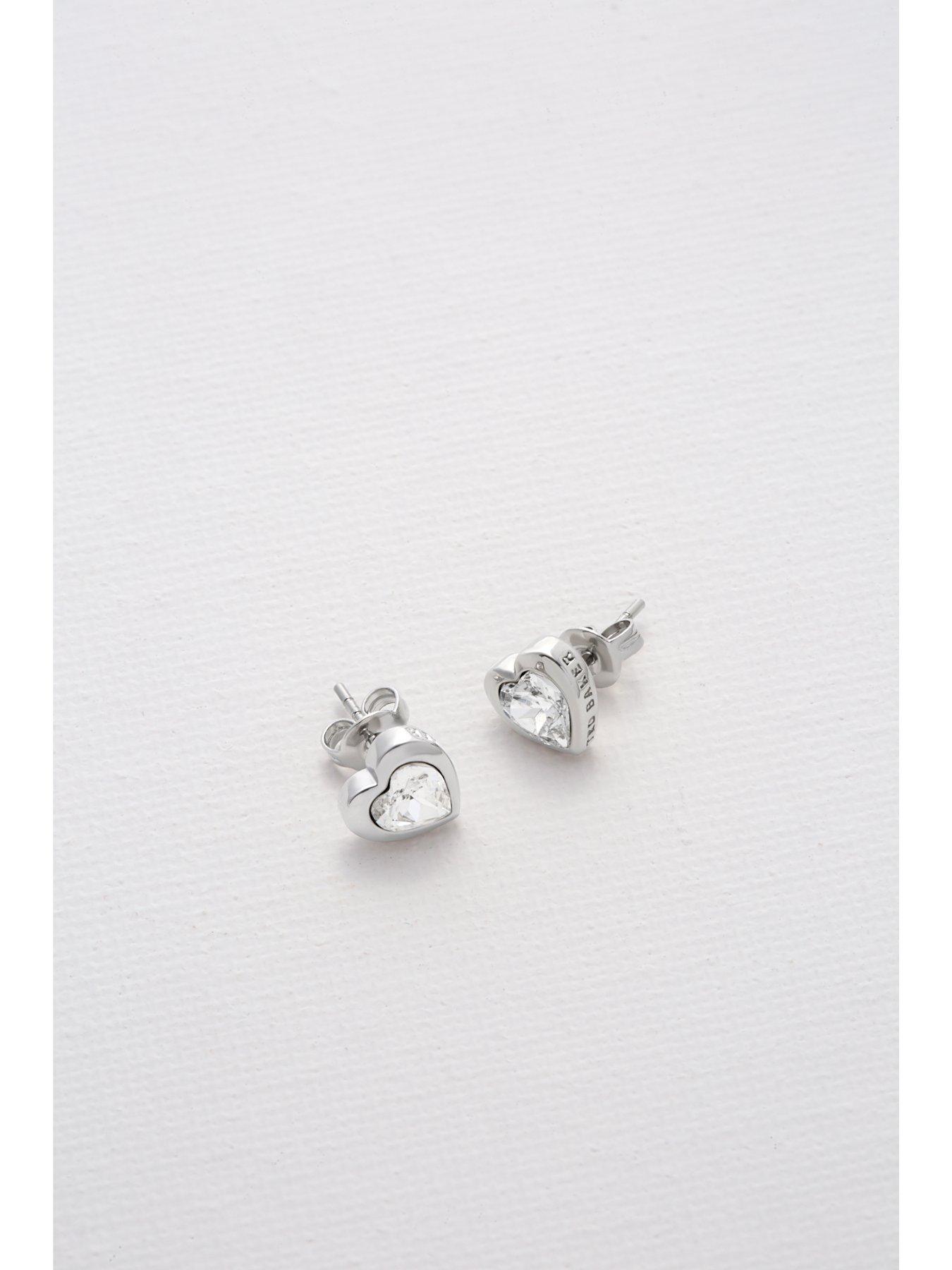 Image 5 of 6 of Ted Baker HAN: Crystal Heart Stud Earrings