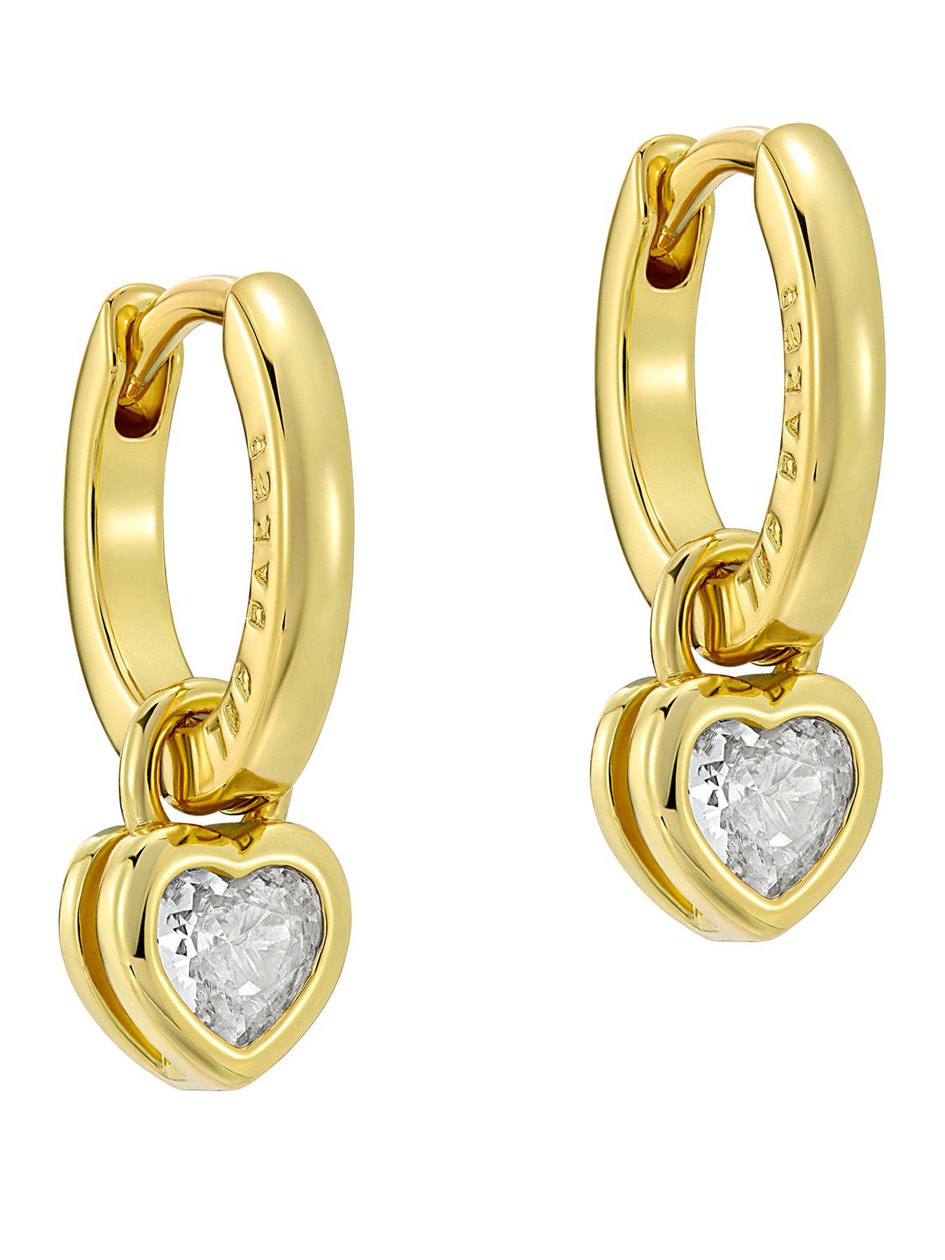 Ted Baker HARPER: Mini Crystal Heart Huggie Earrings