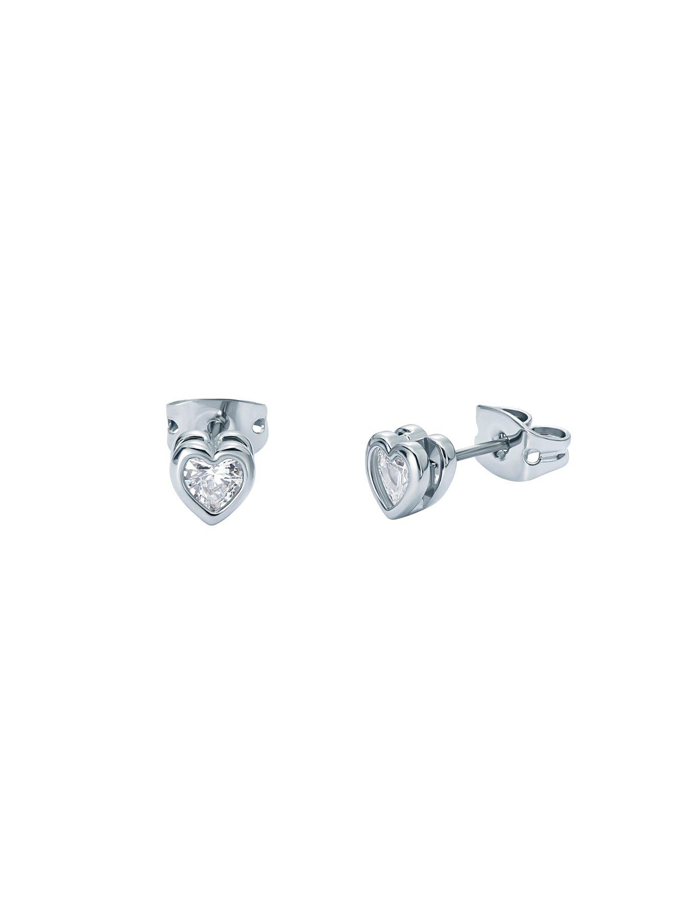 Image 2 of 5 of Ted Baker HARMONY: Mini Crystal Heart Stud Earrings