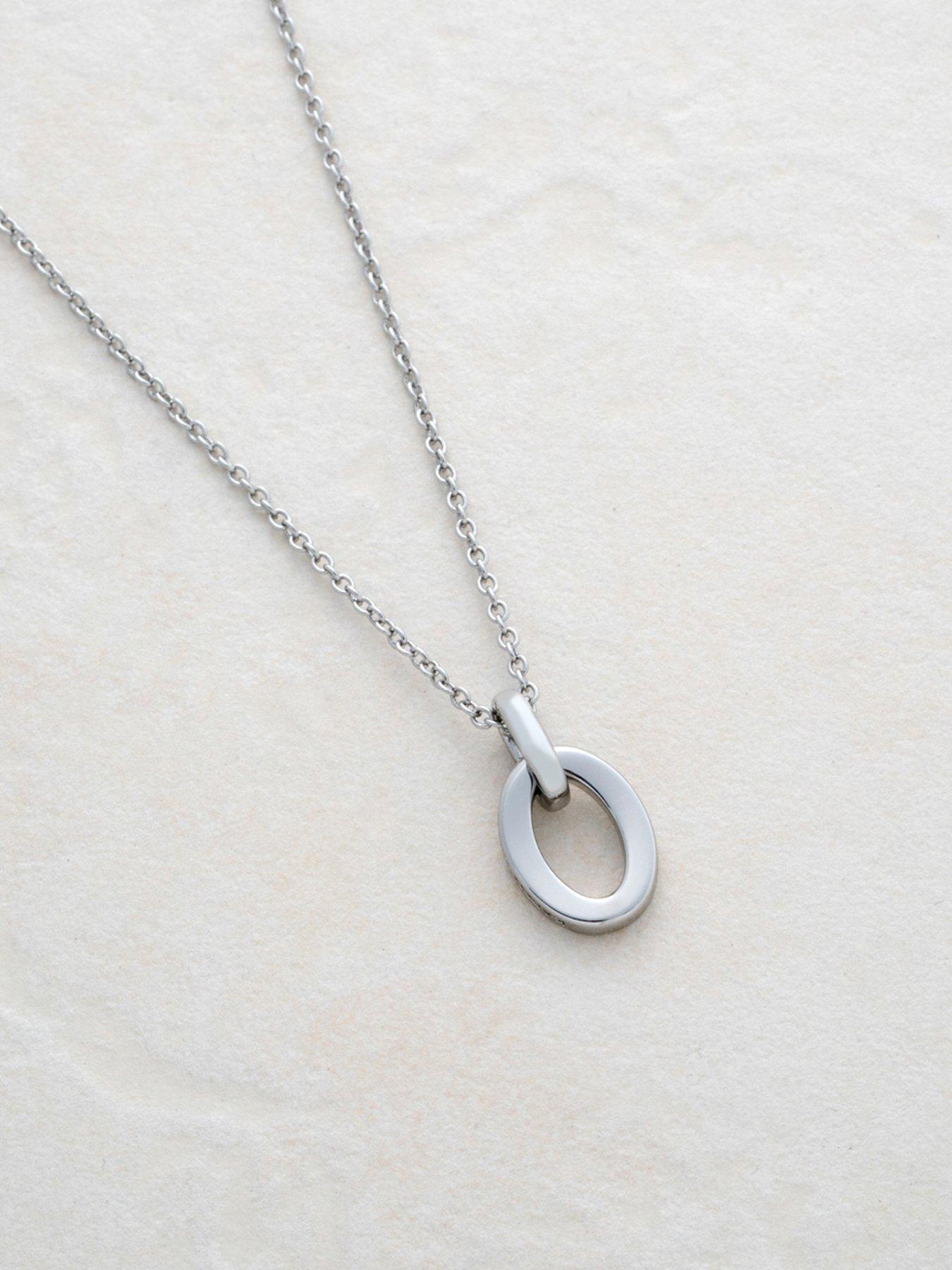 Image 1 of 7 of Karen Millen Chain Link Pendant Necklace