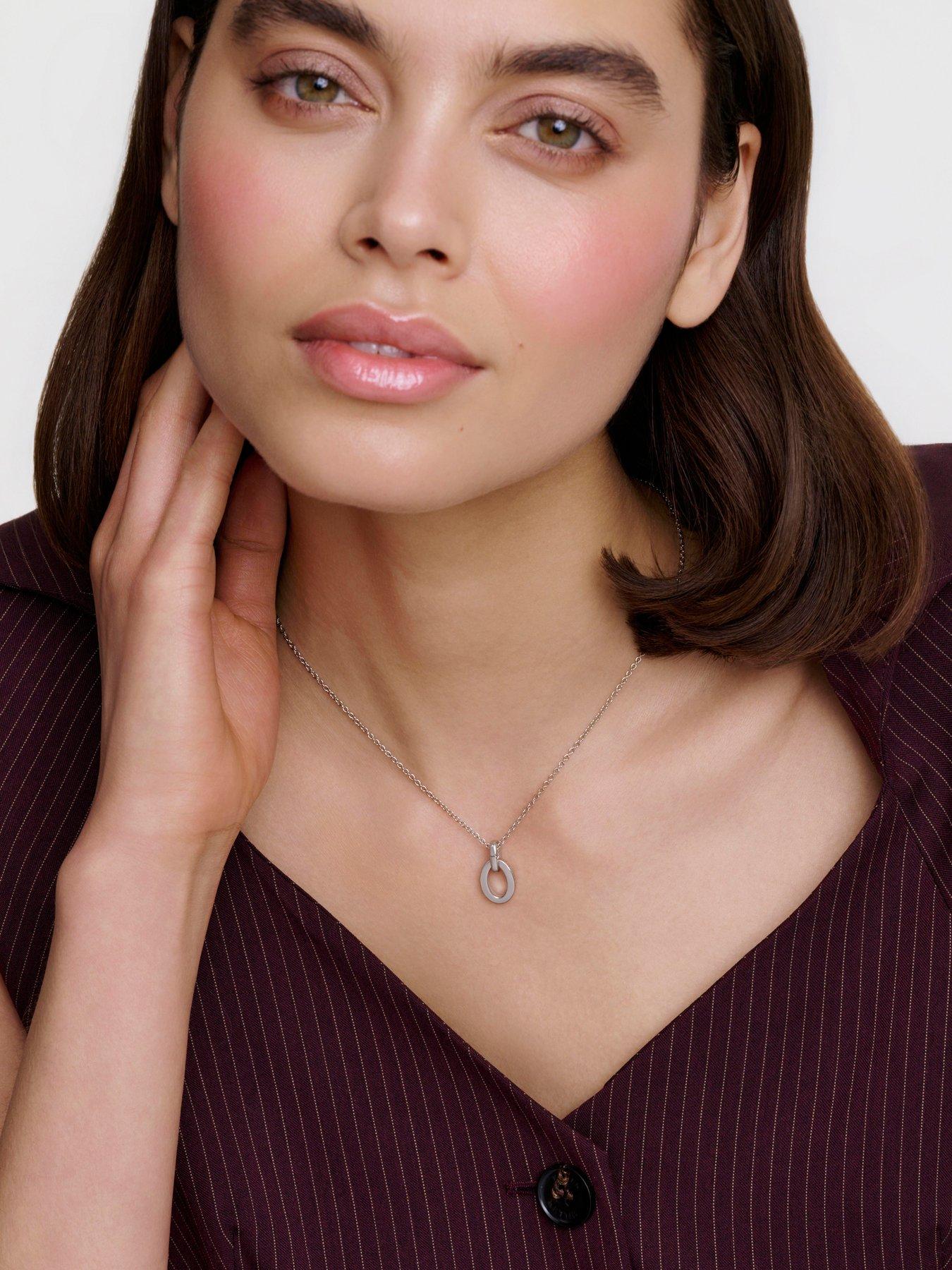 Image 4 of 7 of Karen Millen Chain Link Pendant Necklace