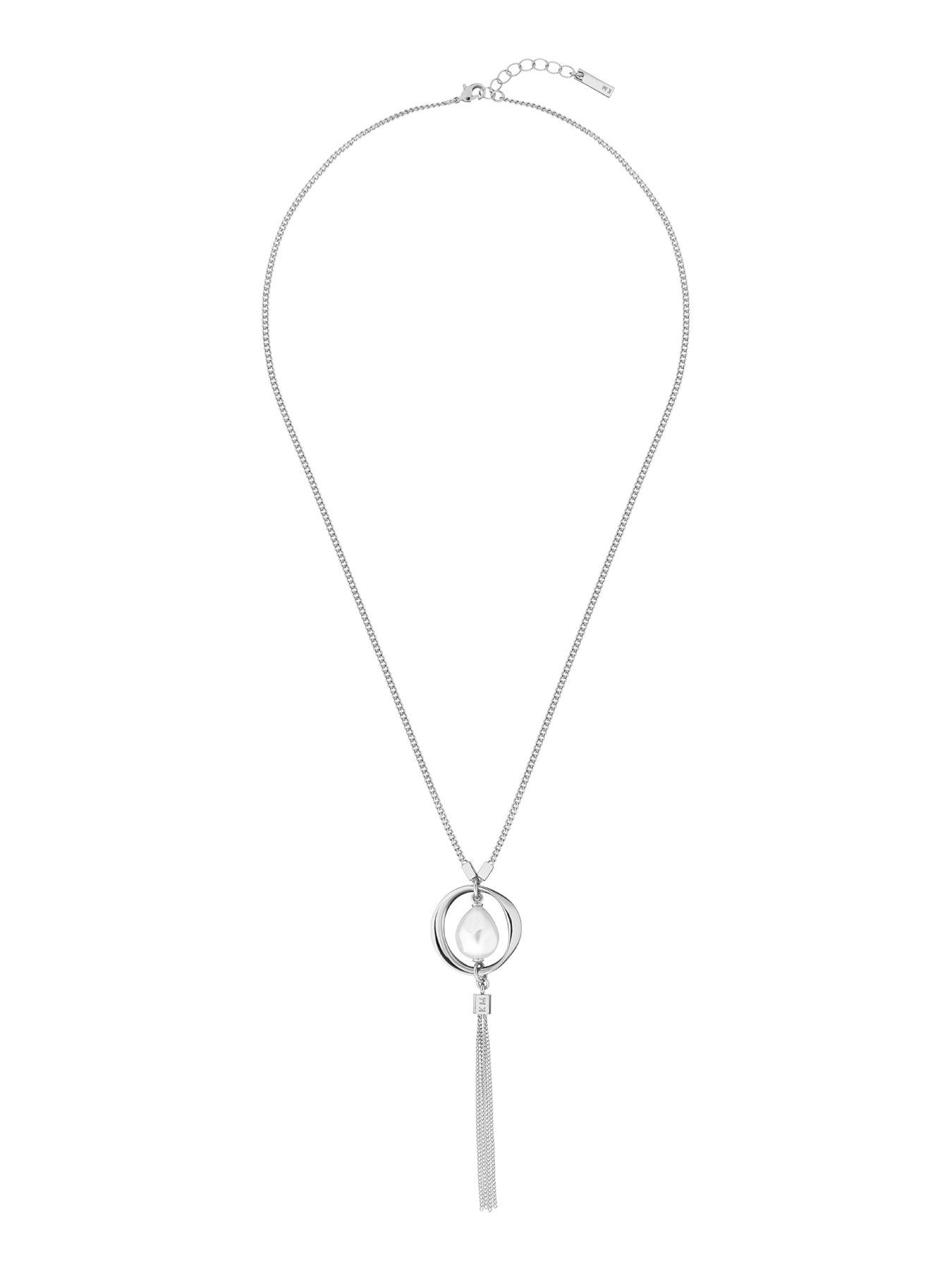 Image 3 of 7 of Karen Millen Modern Pearl Pendant Necklace