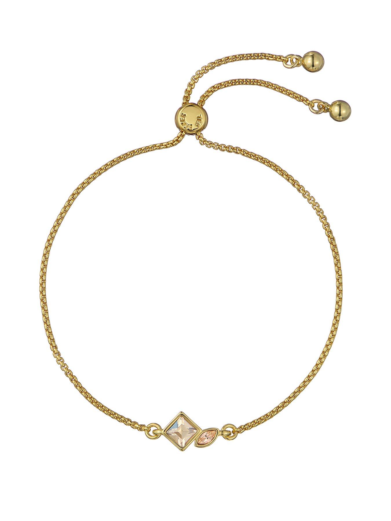 Ted Baker MILLIE: Mini Crystal Cluster Adjustable Bracelet, Multi, Men