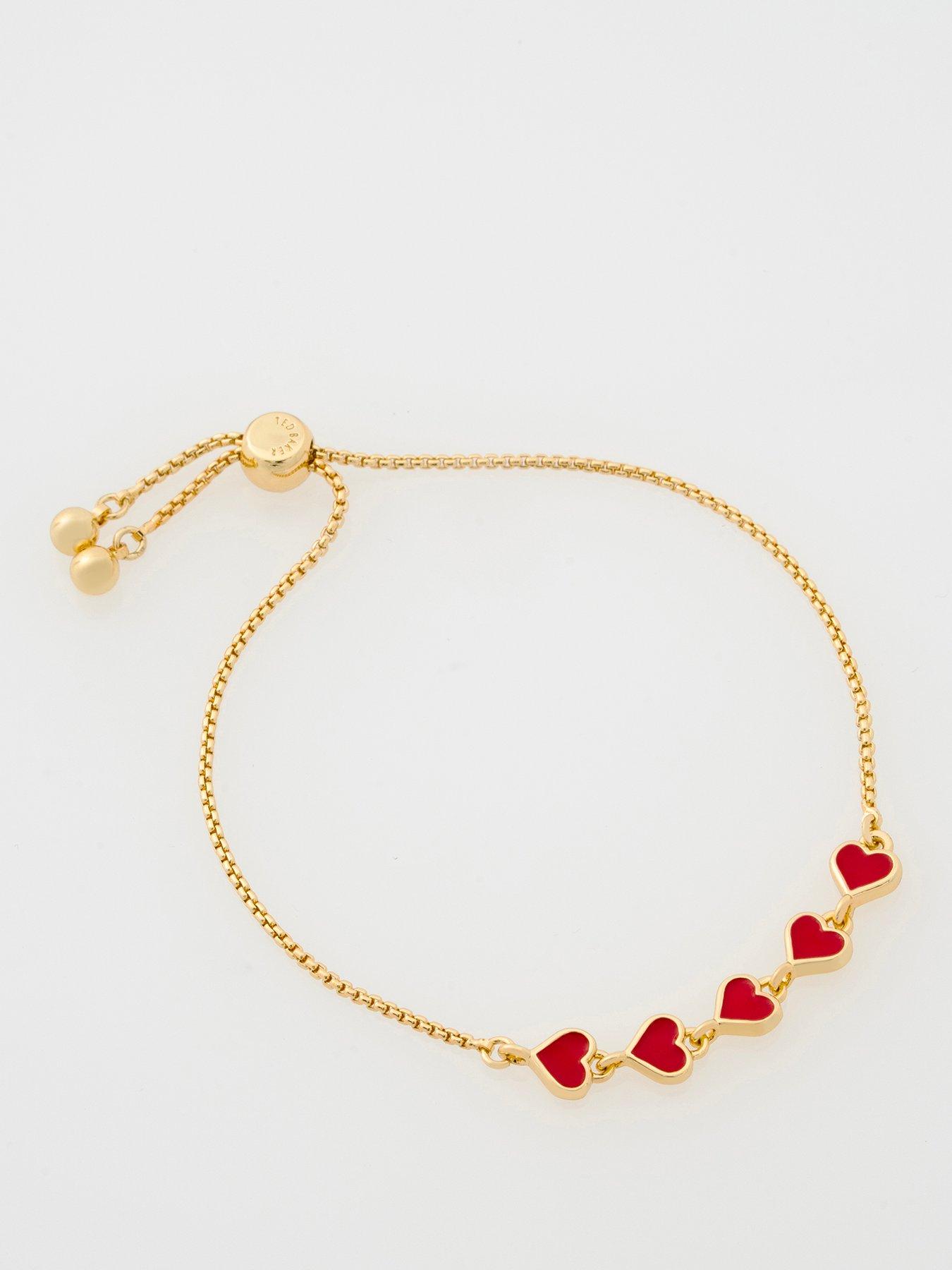 Ted Baker HARRIET: Enamel Heart Adjustable Bracelet, Multi, Men
