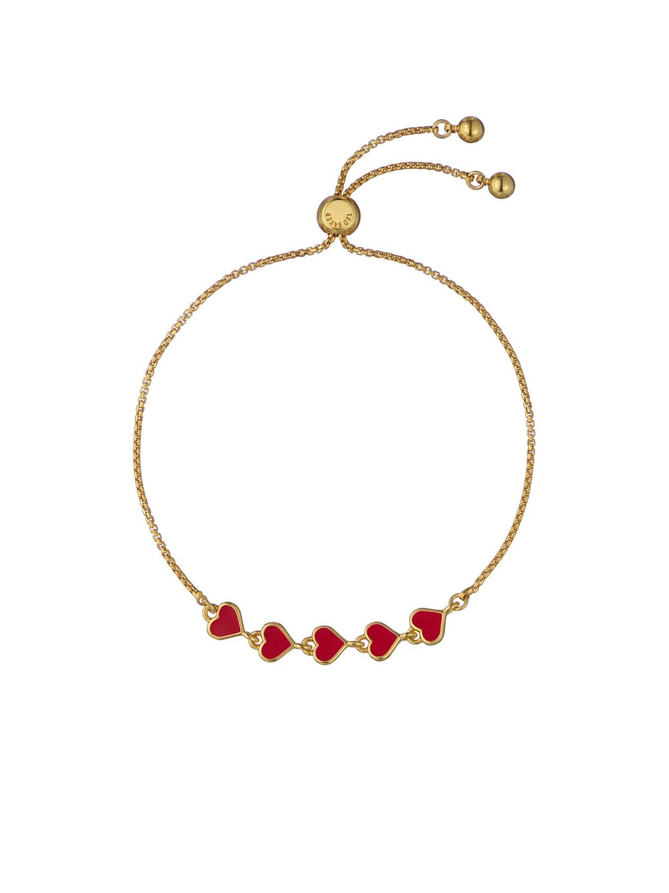 Image 2 of 6 of Ted Baker HARRIET: Enamel Heart Adjustable Bracelet