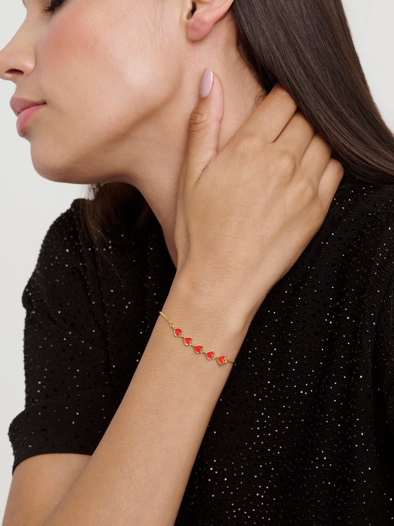 Image 5 of 6 of Ted Baker HARRIET: Enamel Heart Adjustable Bracelet