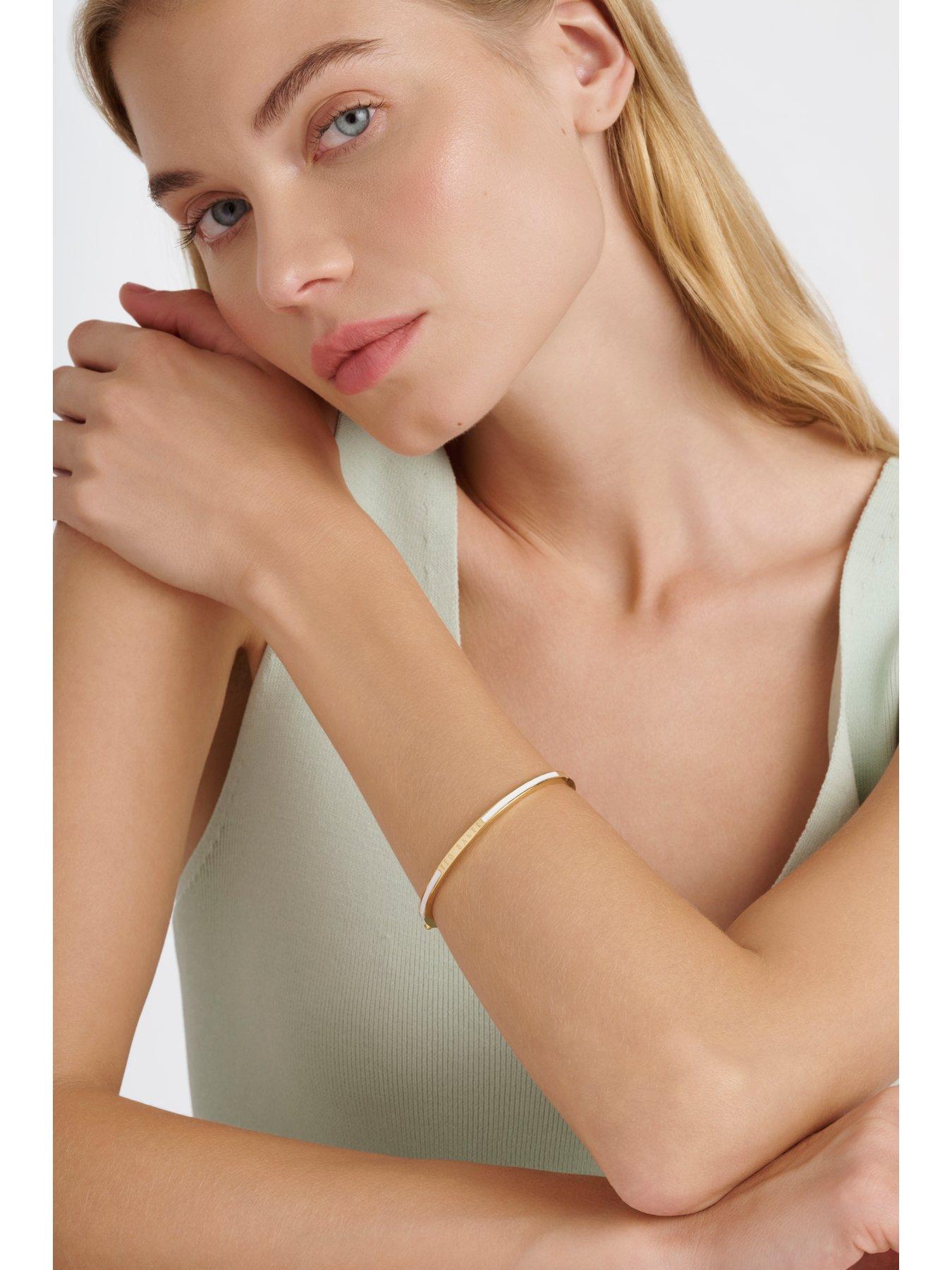 Image 6 of 7 of Ted Baker ROLEY: Classic Colour Enamel Slim Bangle Bracelet