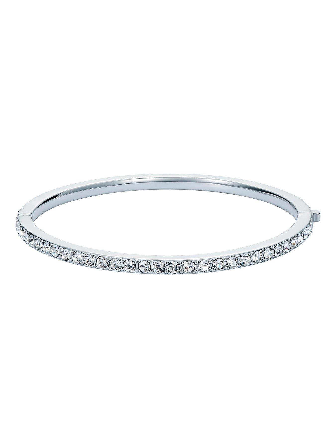 Image 3 of 7 of Ted Baker CLAUDIA: Narrow Crystal Hinged Bangle Bracelet