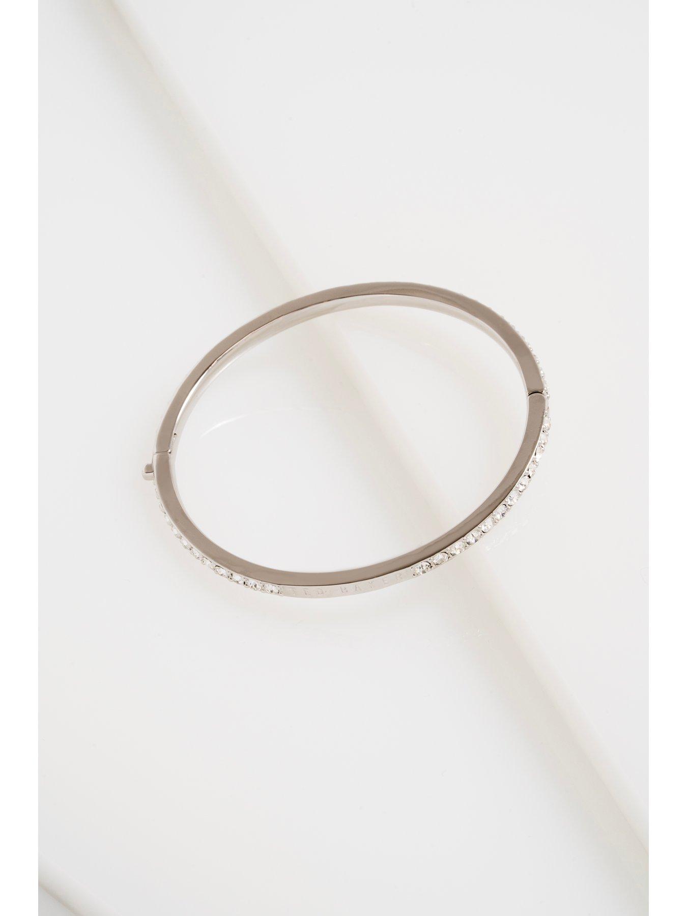 Image 6 of 7 of Ted Baker CLAUDIA: Narrow Crystal Hinged Bangle Bracelet