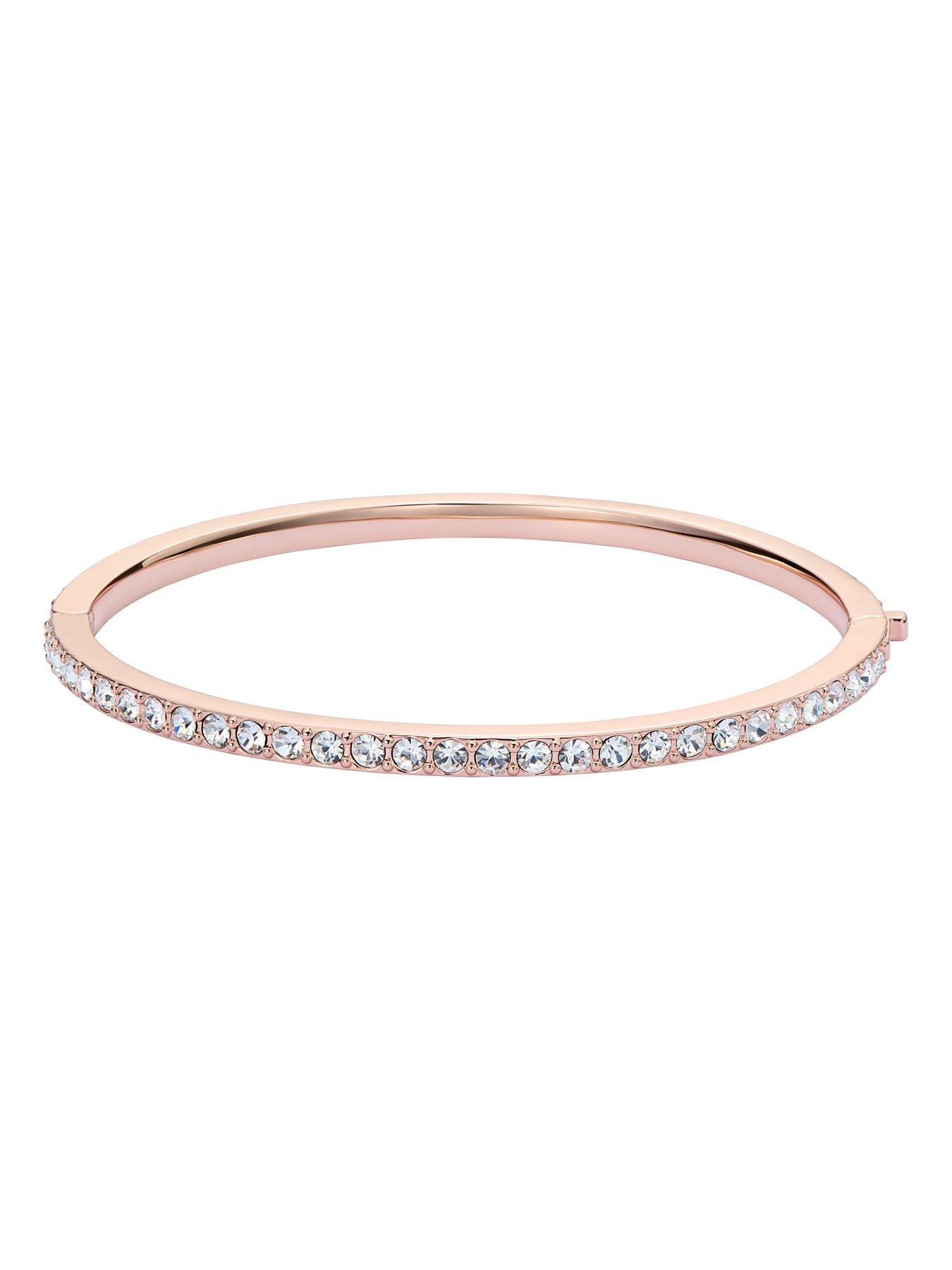 Image 3 of 6 of Ted Baker CLAUDIA: Narrow Crystal Hinged Bangle Bracelet