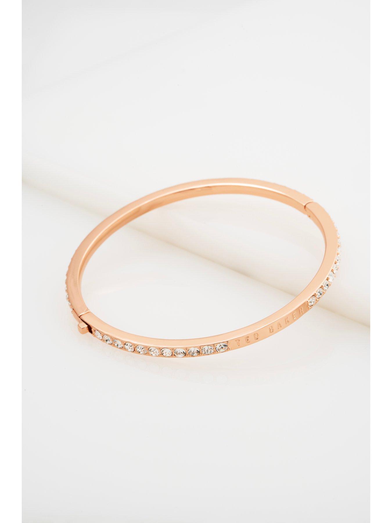Image 5 of 6 of Ted Baker CLAUDIA: Narrow Crystal Hinged Bangle Bracelet
