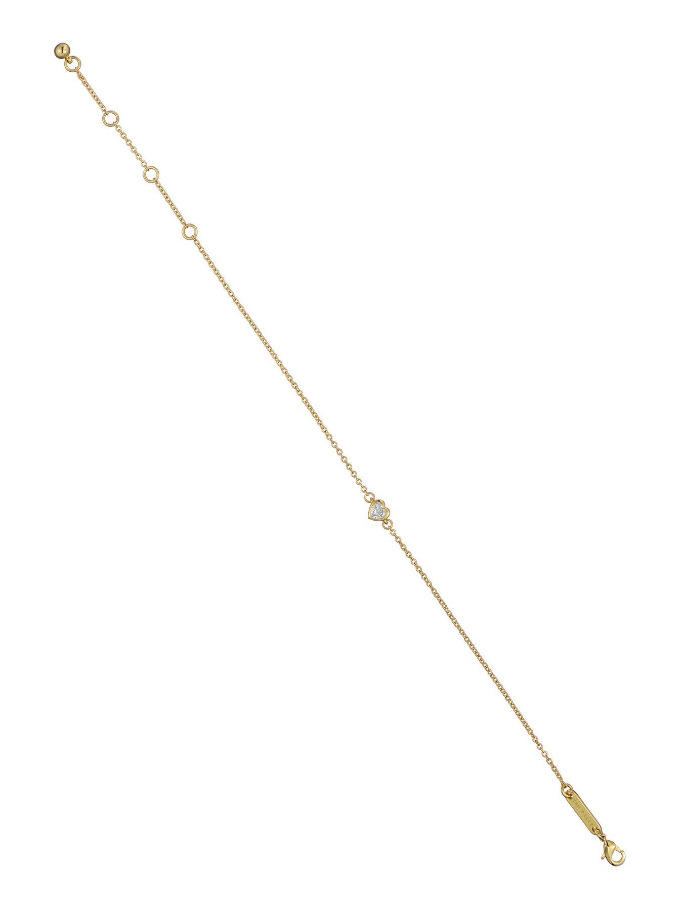 Image 2 of 5 of Ted Baker HALLE: Mini Crystal Heart Adjustable Bracelet