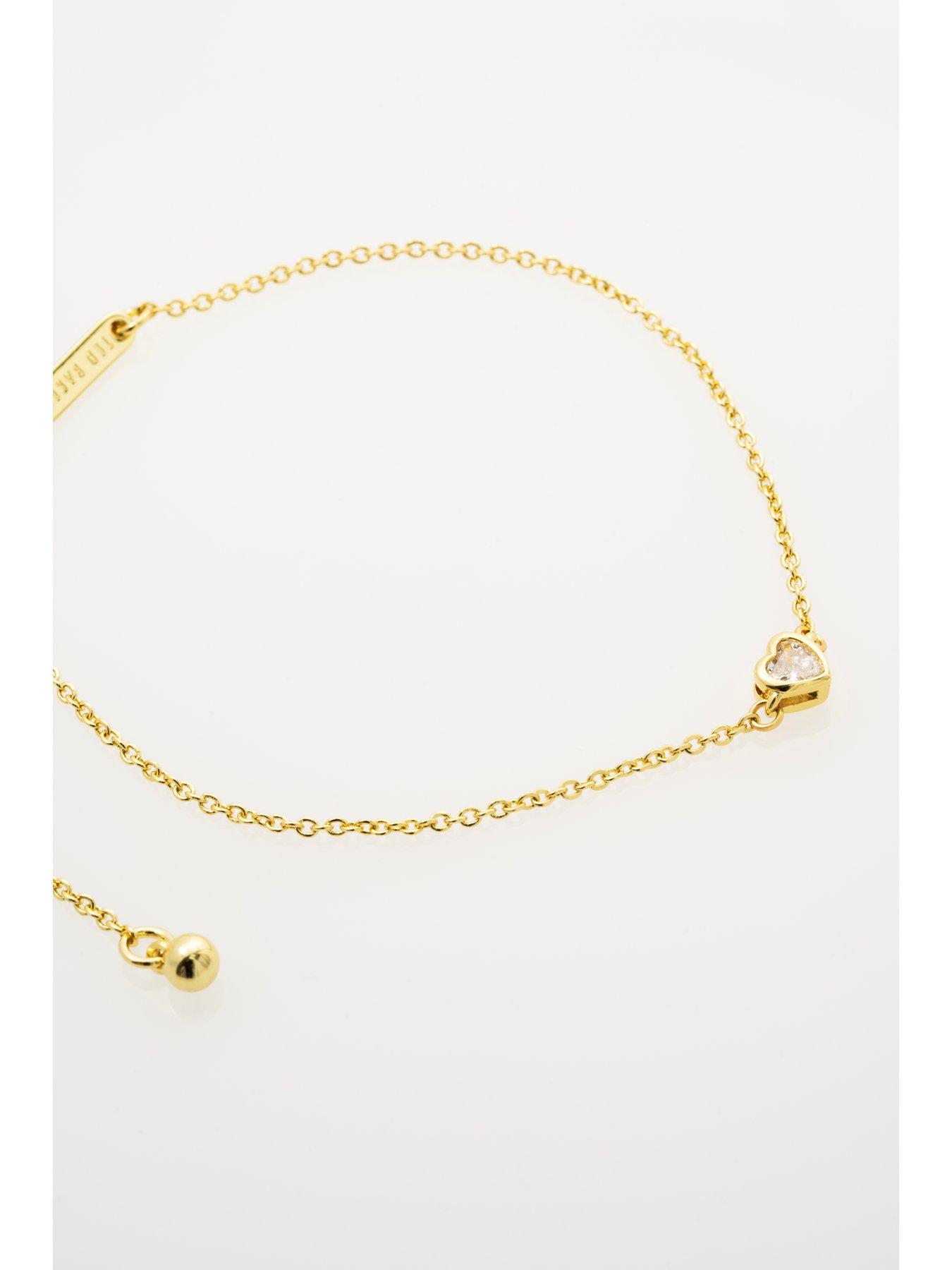 Image 4 of 5 of Ted Baker HALLE: Mini Crystal Heart Adjustable Bracelet