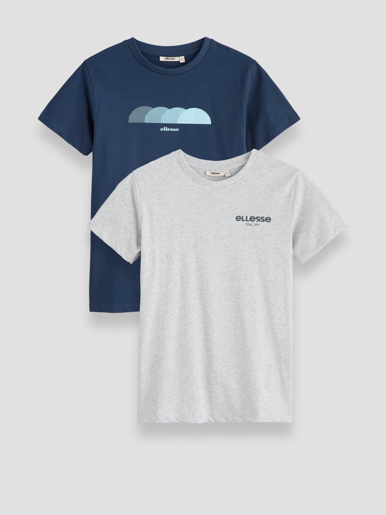 Image 1 of 5 of Ellesse Junior Malner 2 Pack T-shirt - Grey