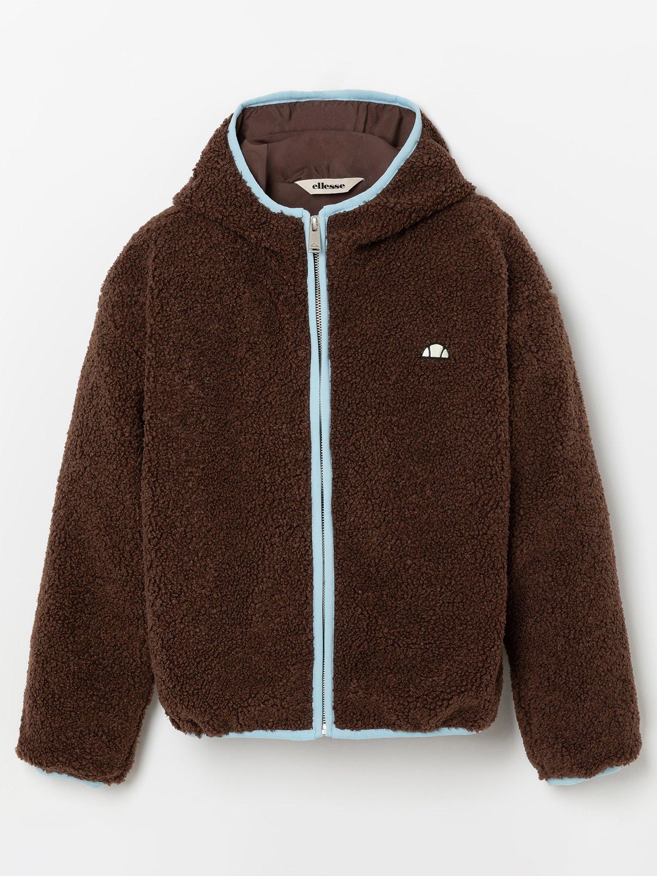 Image 1 of 4 of Ellesse Junior Nell'Oro Full Zip Hoodie - Brown