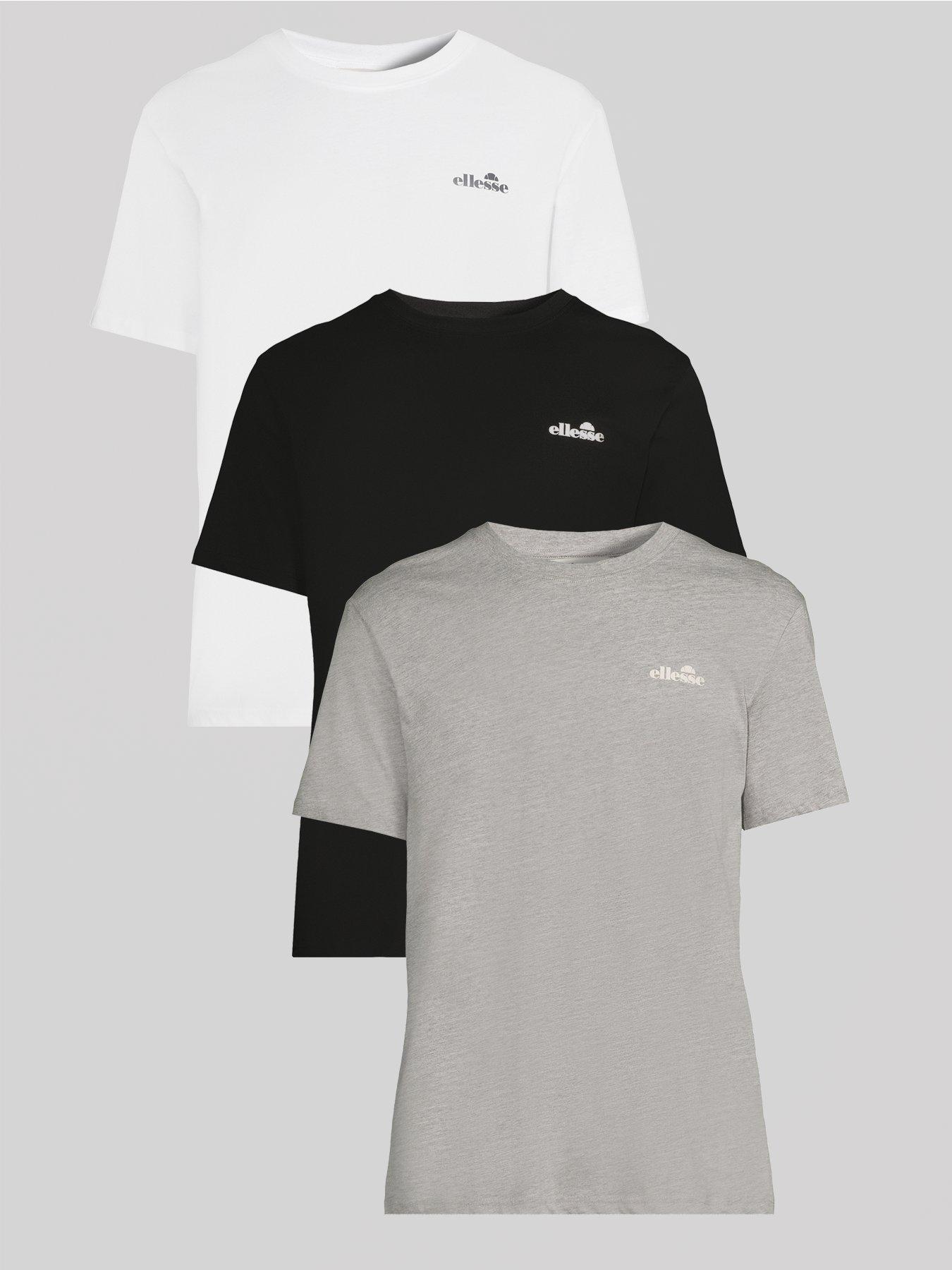 Image 1 of 5 of Ellesse Mens Zivola Tee (3 Pack) - Black