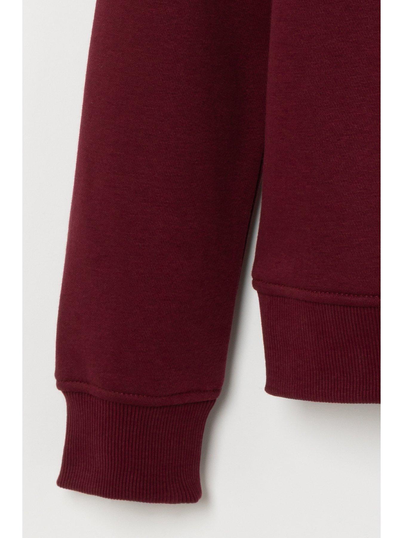 Image 4 of 4 of Ellesse Boys Funnel Neck Quarter Zip Sweatshirt - Red