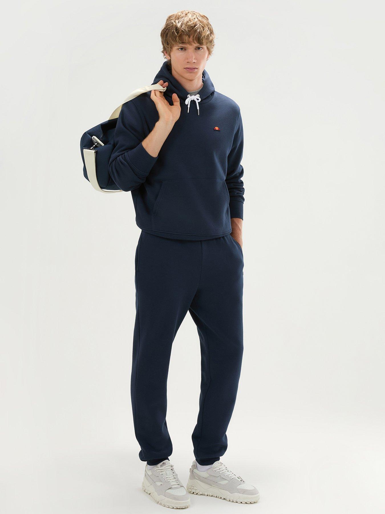 Ellesse Men'S Traccota 2 Hoodie & Joggers Tracksuit Set - Navy