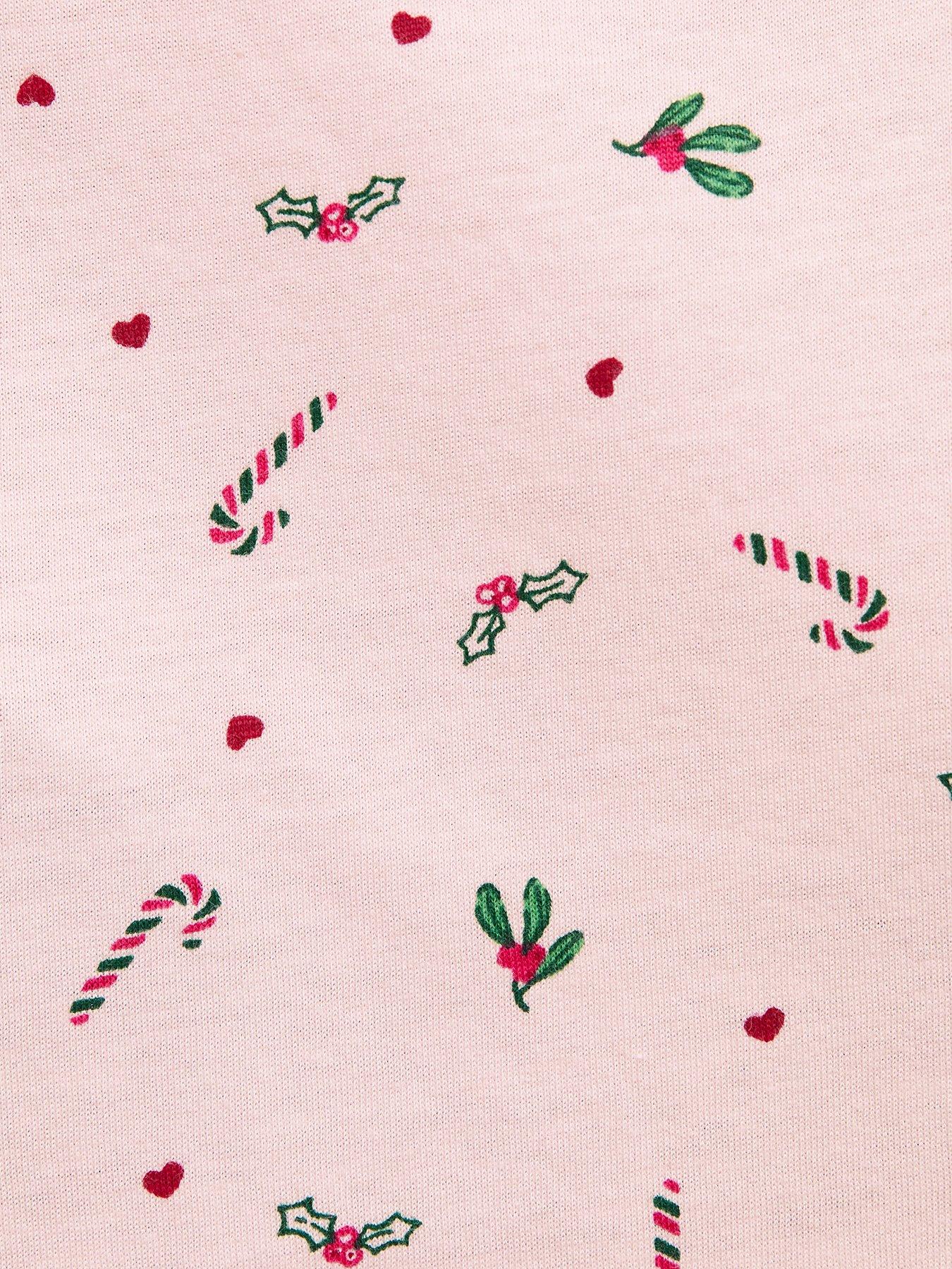 Image 5 of 5 of New Look Womens Christmas Print Cotton Pyjama Shorts Set - Pink
