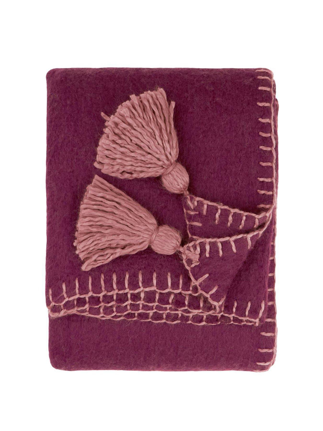 Image 1 of 2 of Furn Lowen Wool 130x170 Throw Berry / Cotta