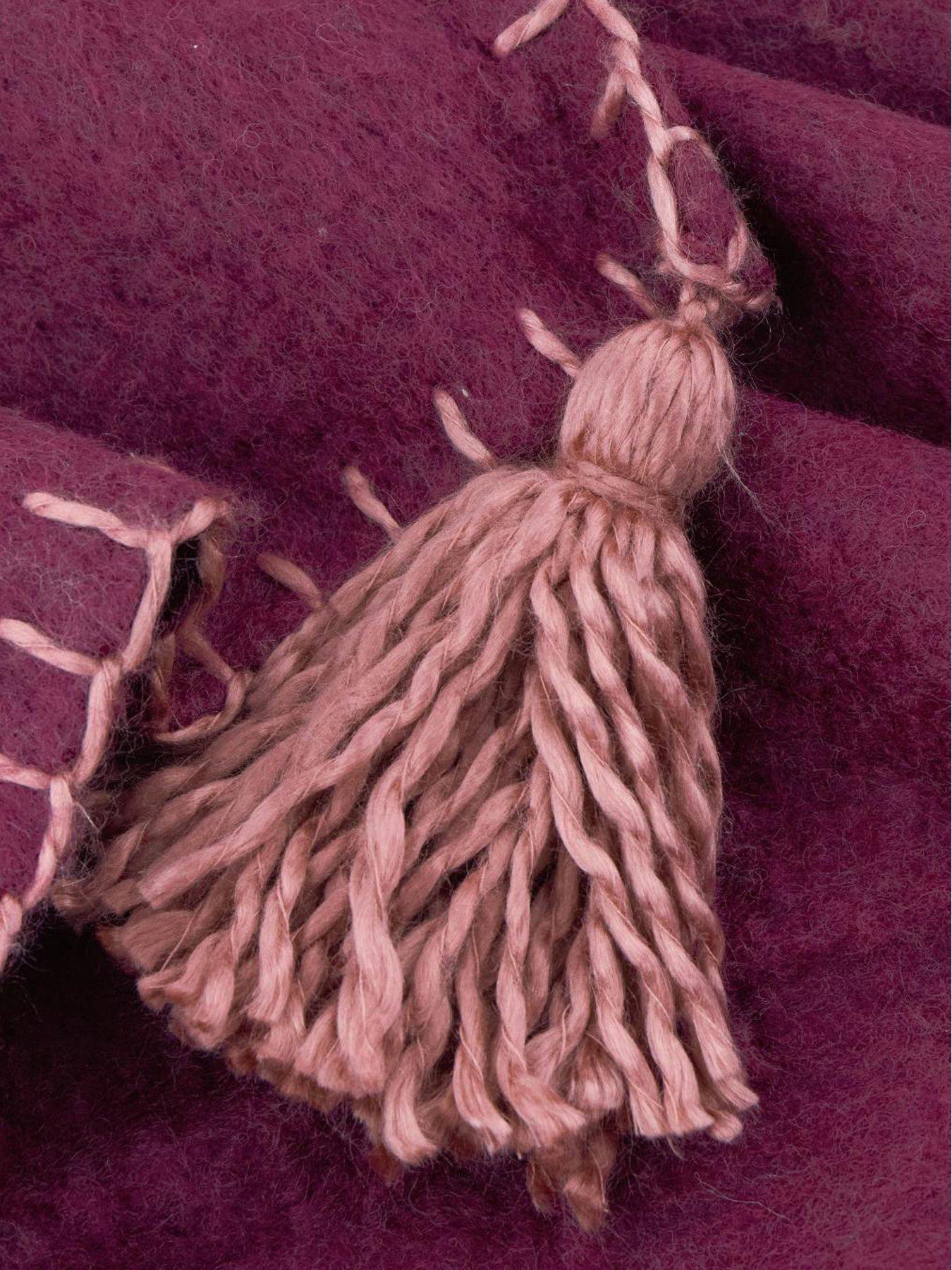 Image 2 of 2 of Furn Lowen Wool 130x170 Throw Berry / Cotta