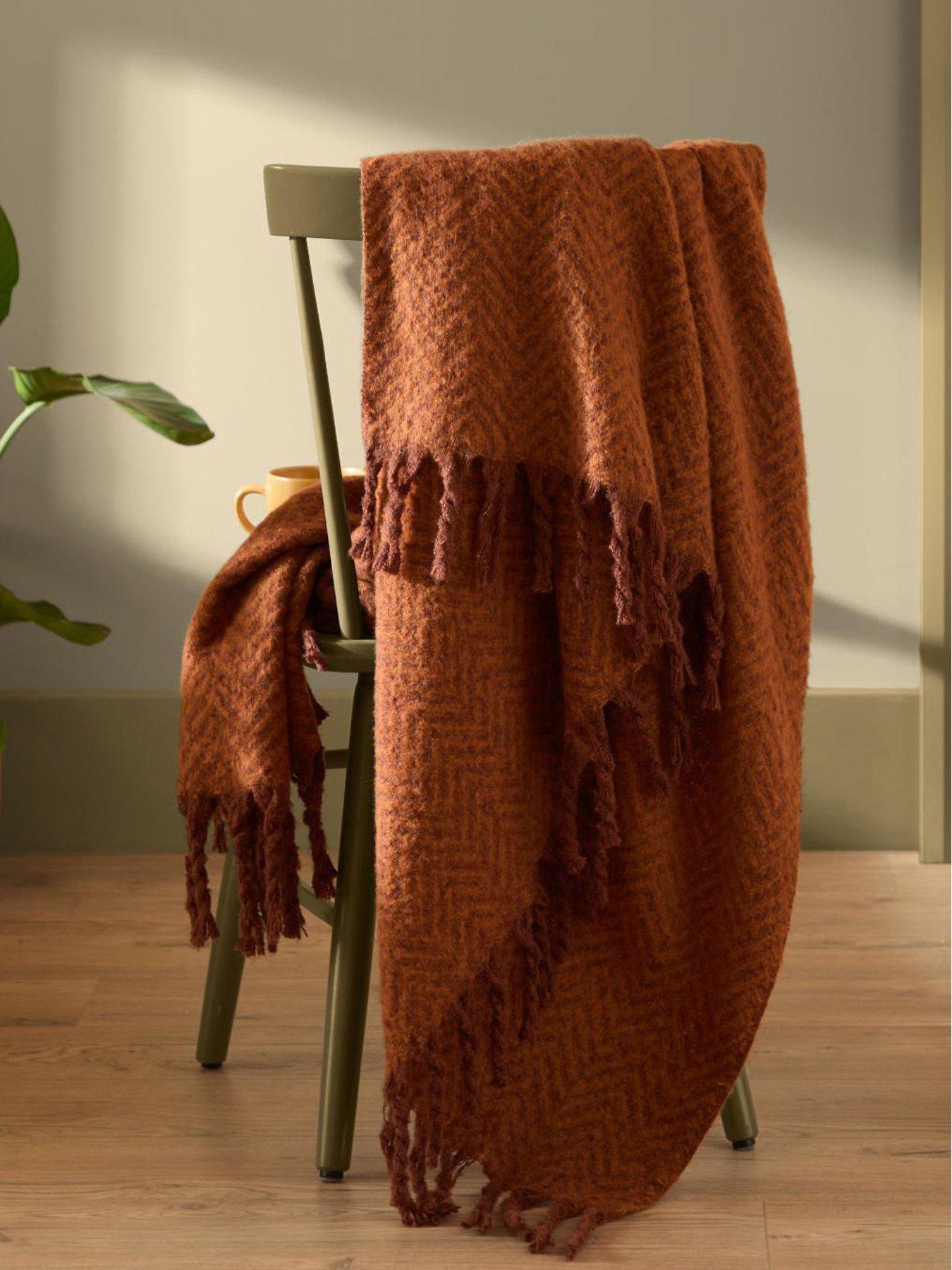 Furn Tweedie 130x180 Throw Cinnamon