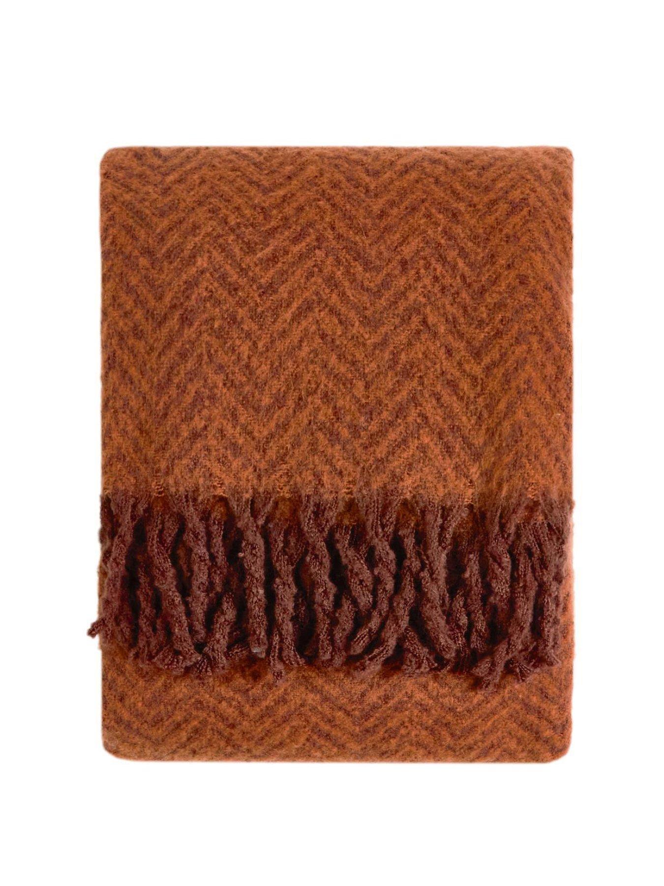 Furn Tweedie 130x180 Throw Cinnamon