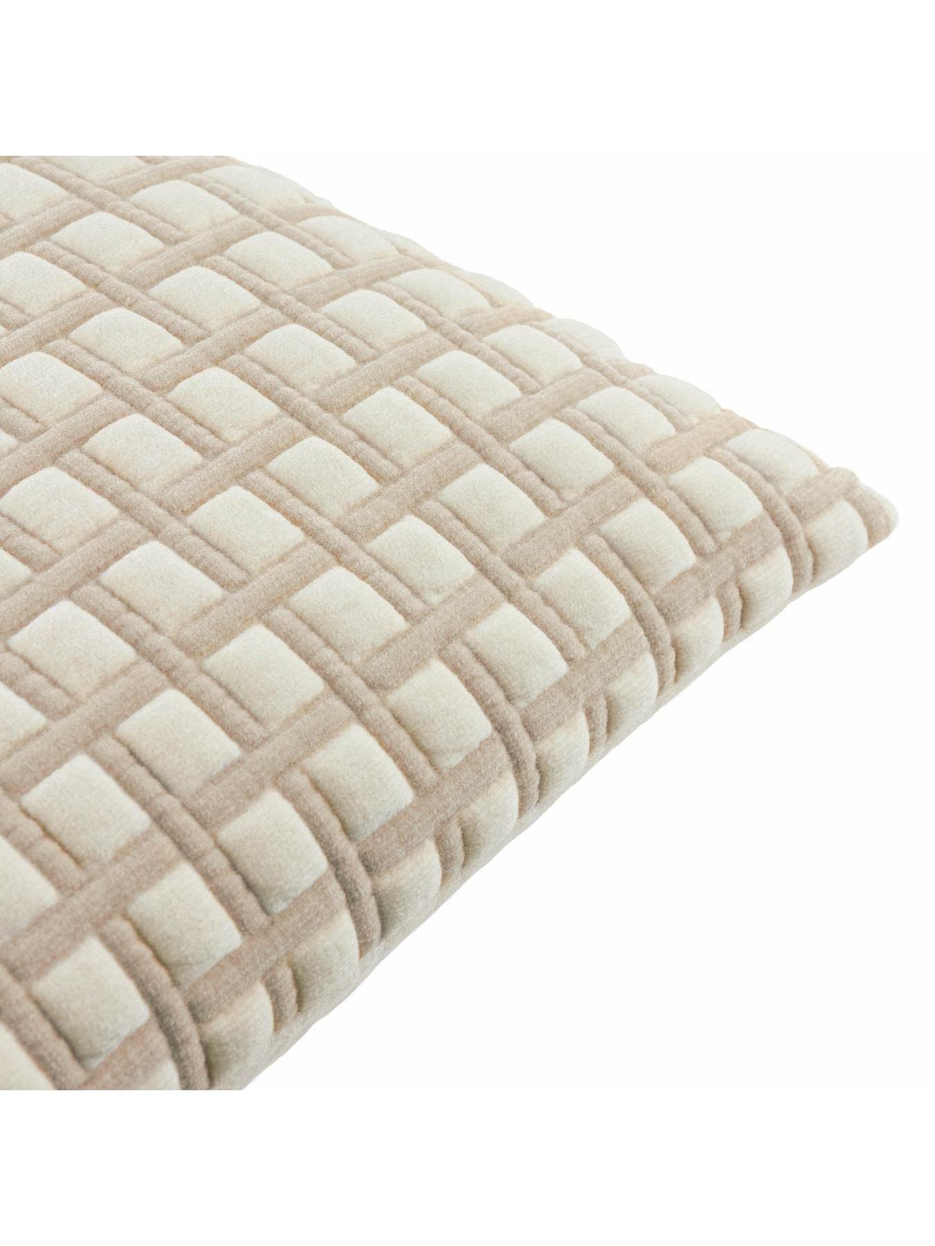 Image 2 of 3 of Furn Softie Grid 40x60 Polyester Cushion Natural