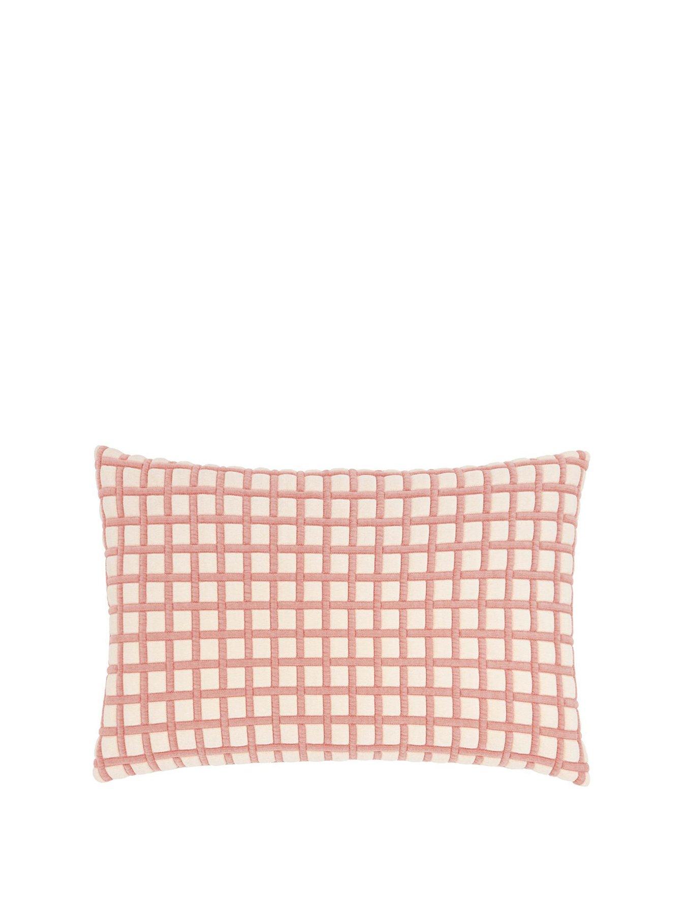 Image 1 of 3 of Furn Softie Grid 40x60 Polyester Cushion Pink