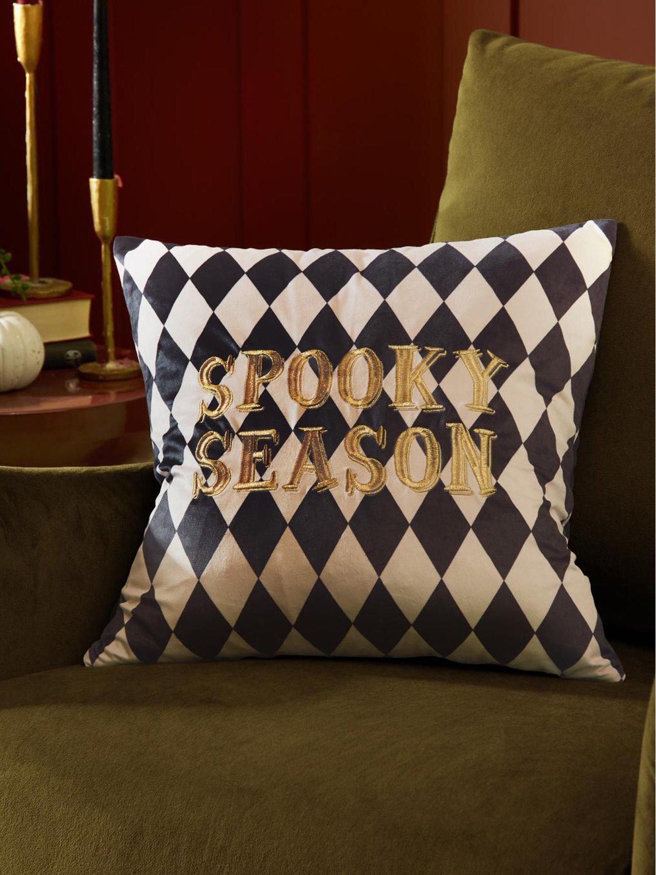 Image 1 of 5 of Furn Spooky Season 45x45 Polyester Cushion Gold/mono