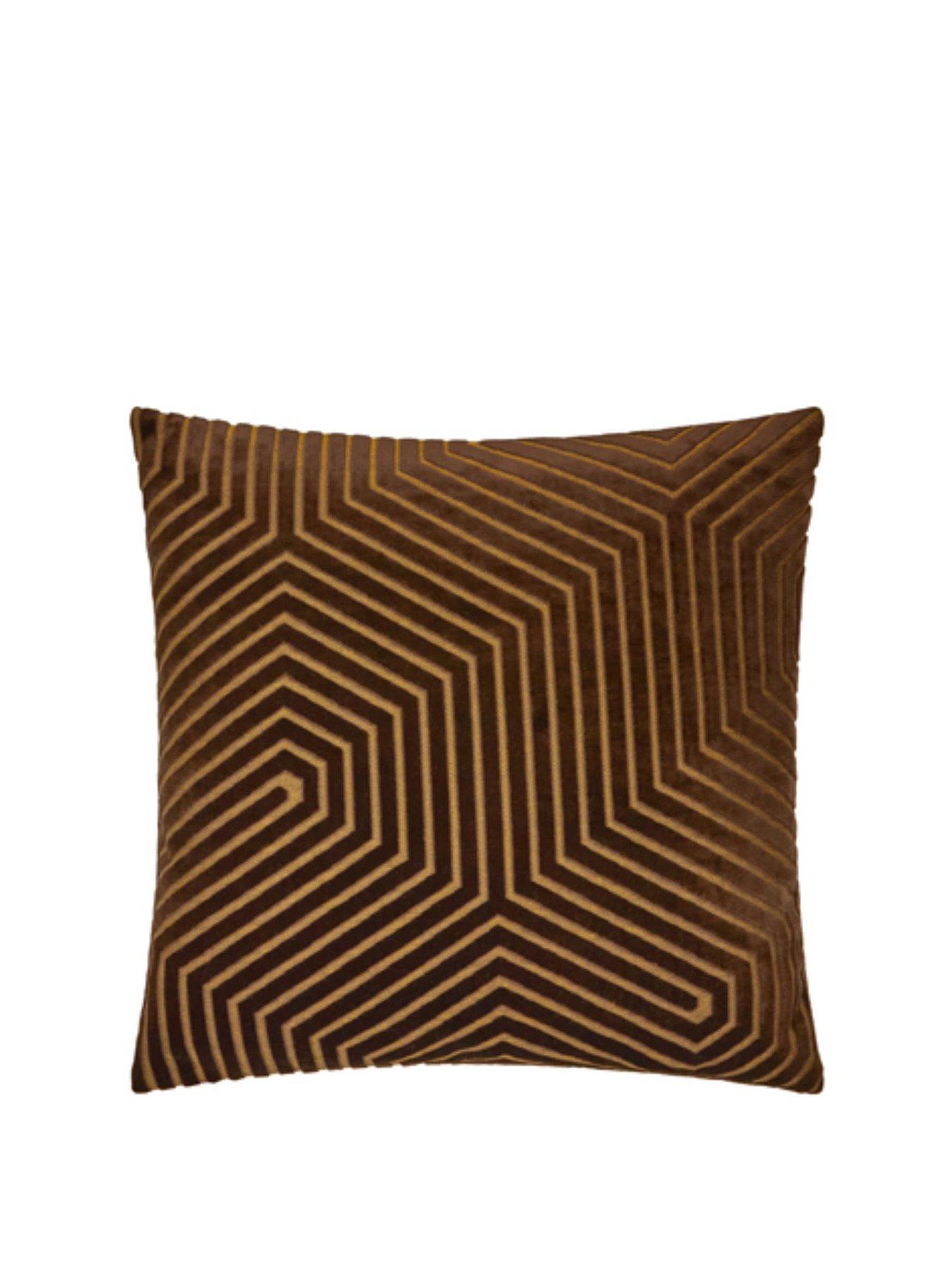 Image 1 of 3 of Paoletti Evoke 55x55 Polyester Cushion Chocolate