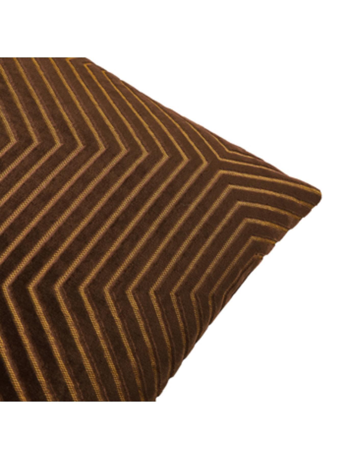 Image 2 of 3 of Paoletti Evoke 55x55 Polyester Cushion Chocolate