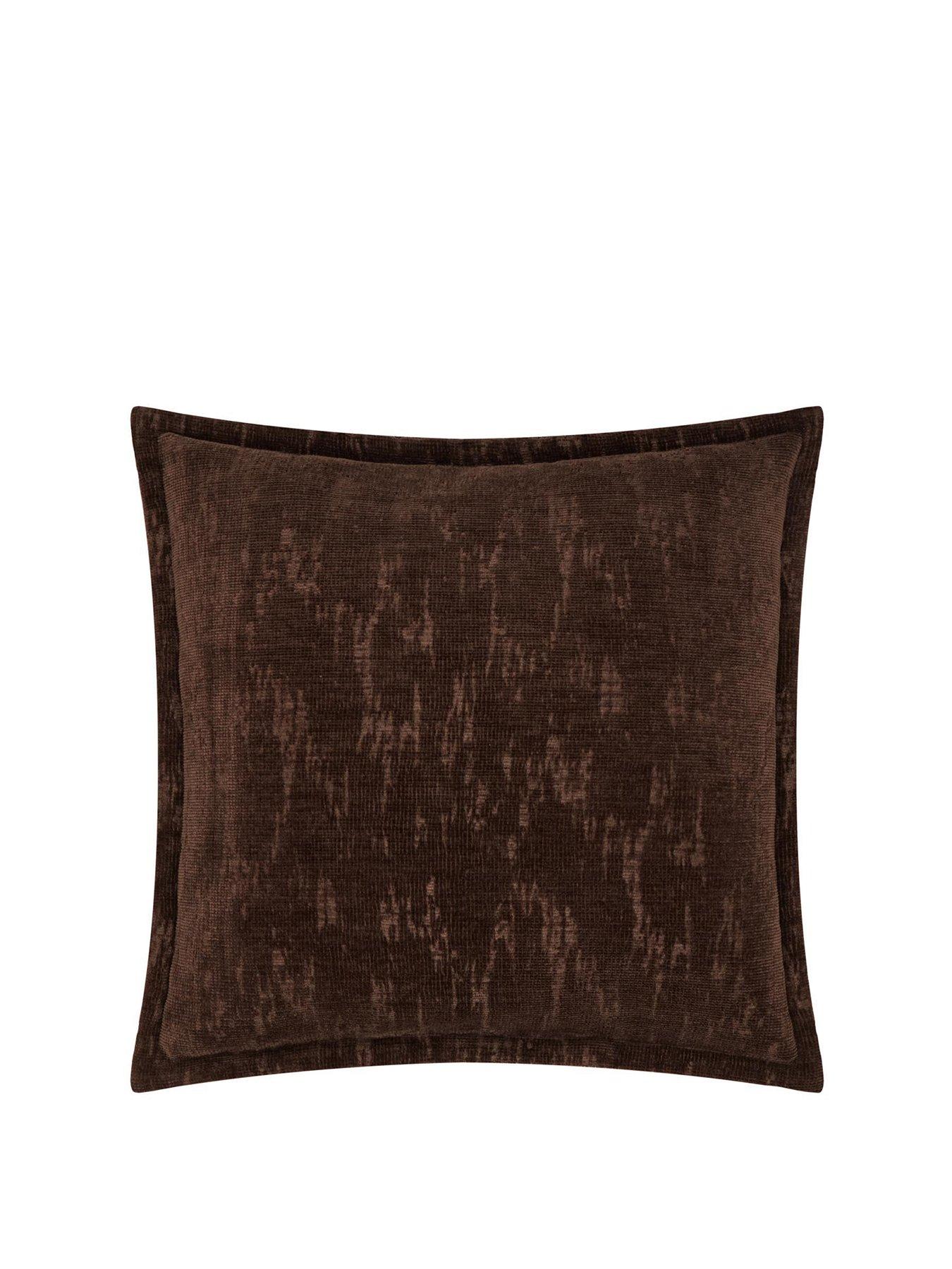 Image 2 of 3 of Paoletti Aurelio Chenille 45x45 Polyester Cushion Chocolate