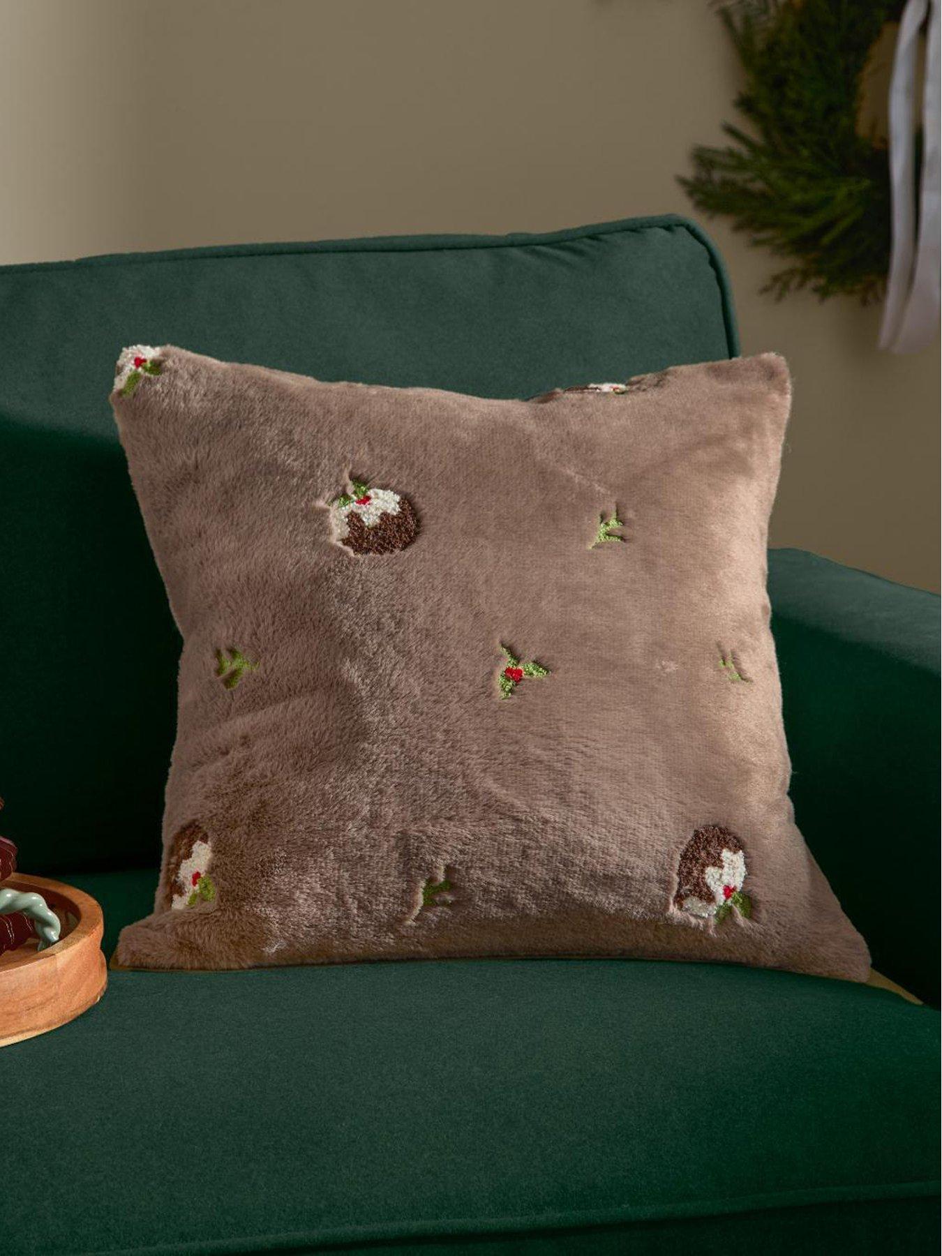 Furn Festive Puddings  45x45 Polyester Cushion Mocha