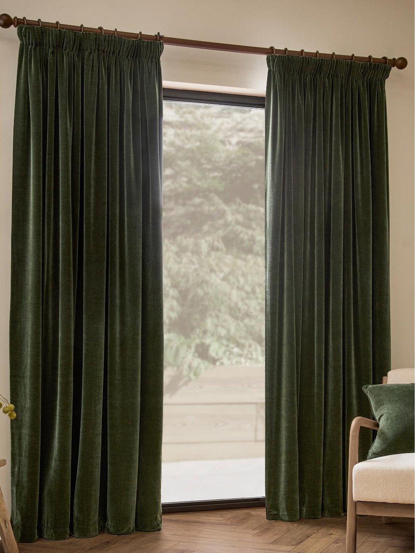 Image 1 of 5 of Yard Heavy Chenille Pencil Pleat Curtains